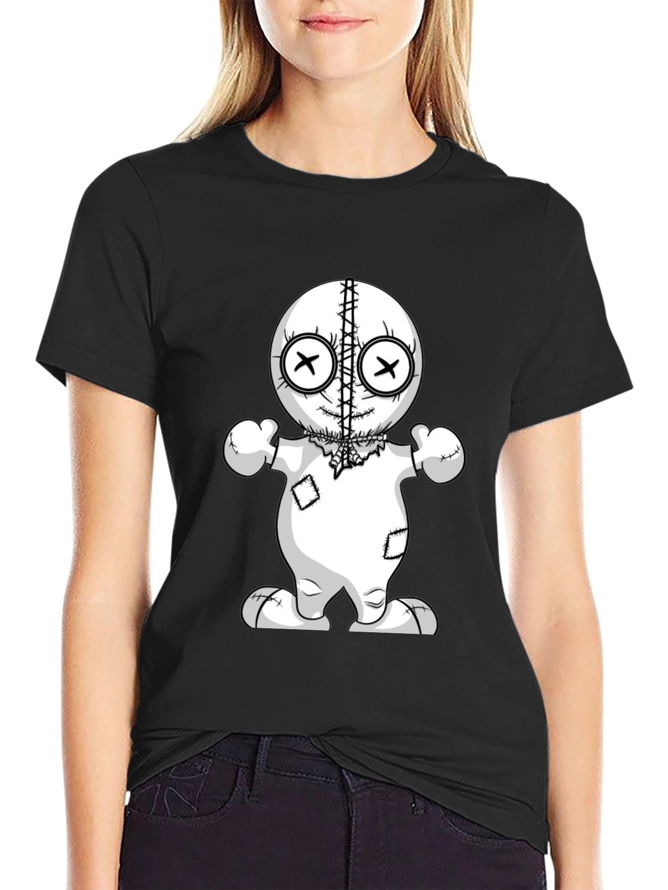 Voodoo Doll Graphic Tee - Unisex Black T-Shirt