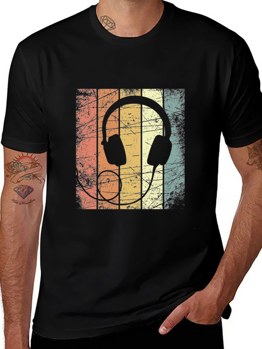 Retro Headphones Graphic T-Shirt