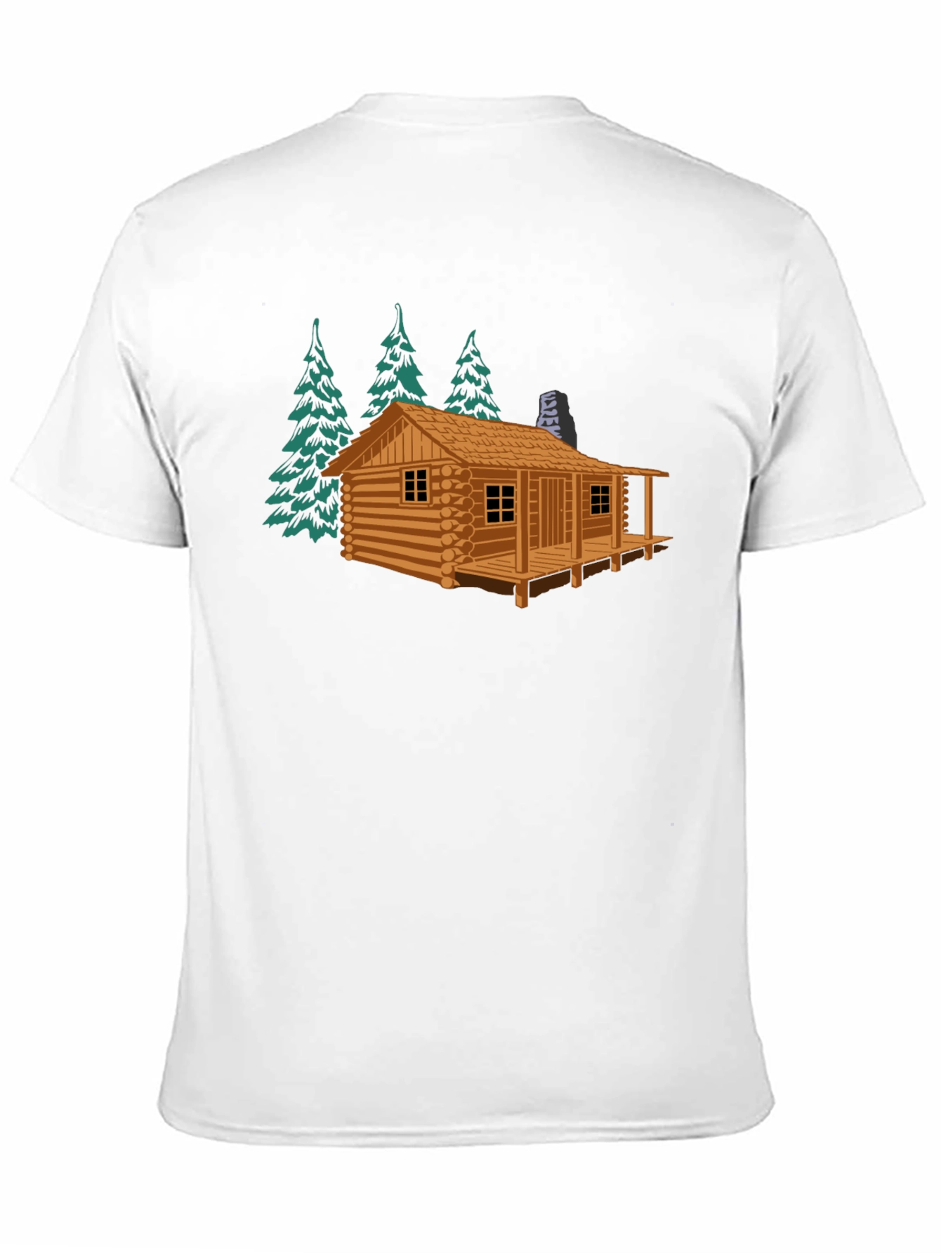 Log Cabin Graphic Tee - Black Casual T-Shirt