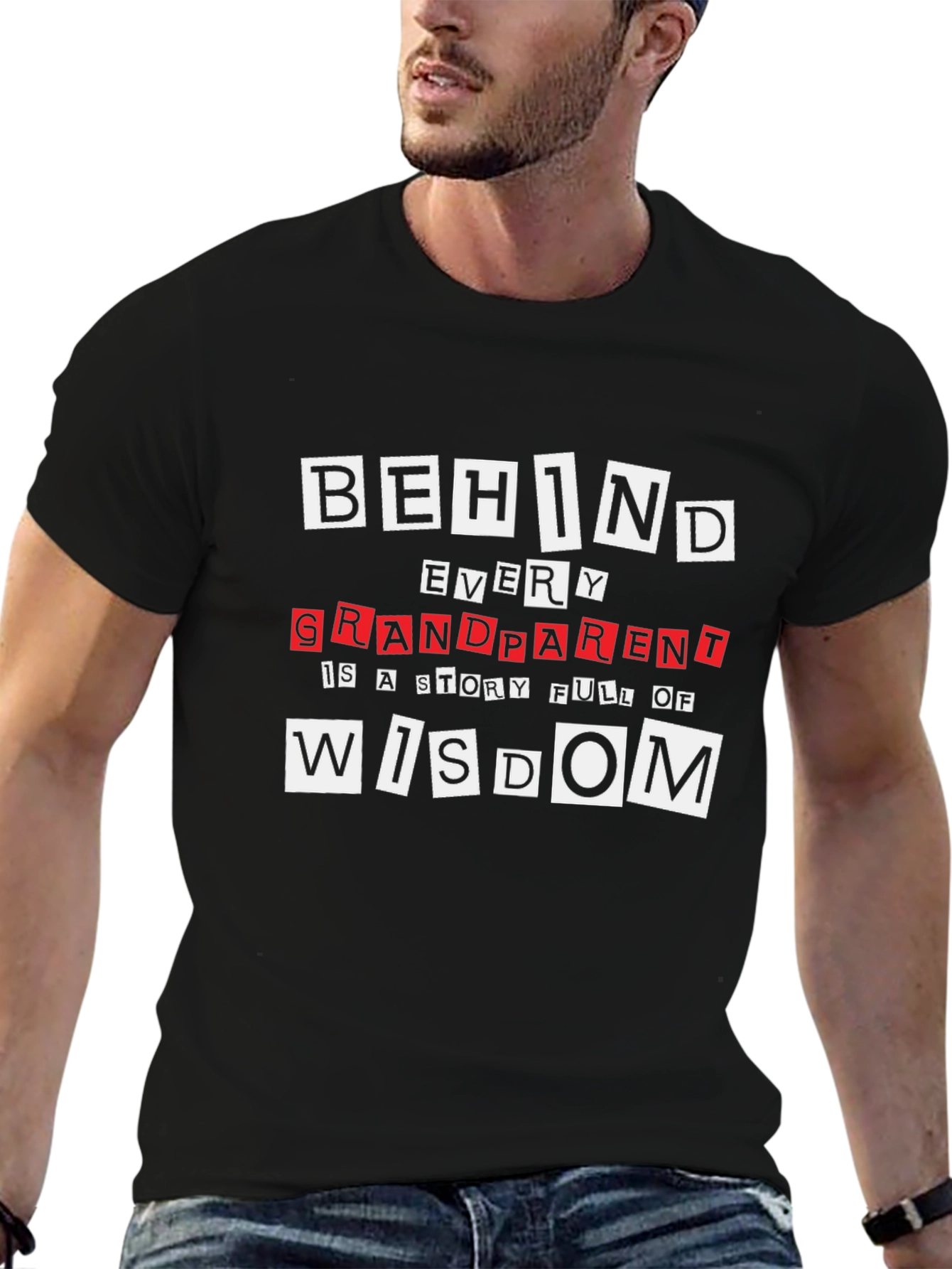 Grandparent Wisdom Black T-Shirt