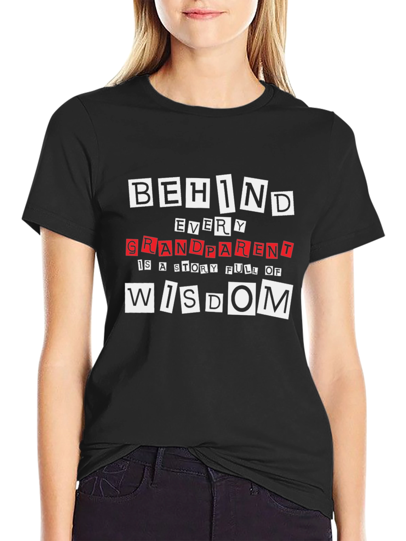 Grandparent Wisdom Black T-Shirt