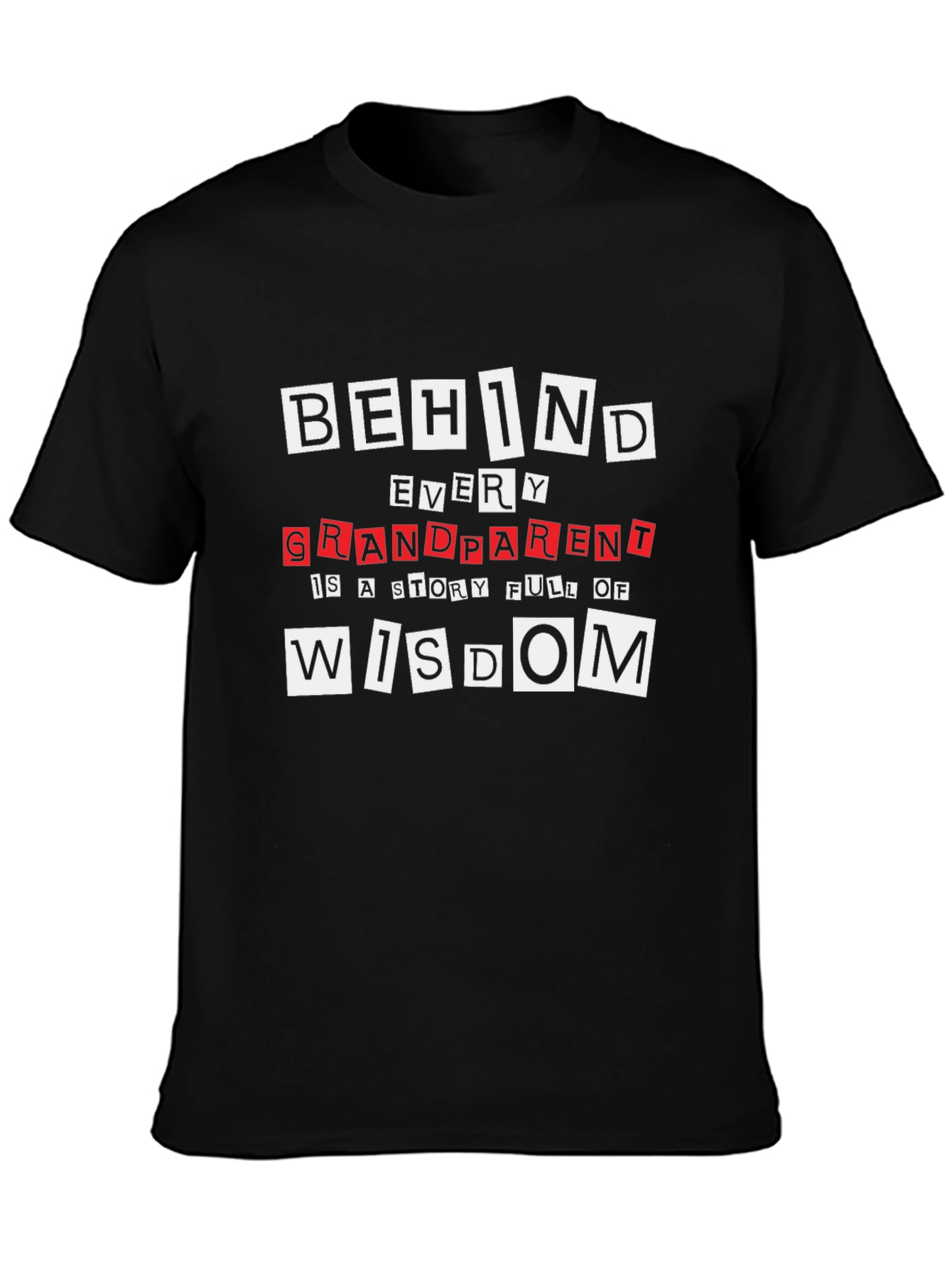 Grandparent Wisdom Black T-Shirt