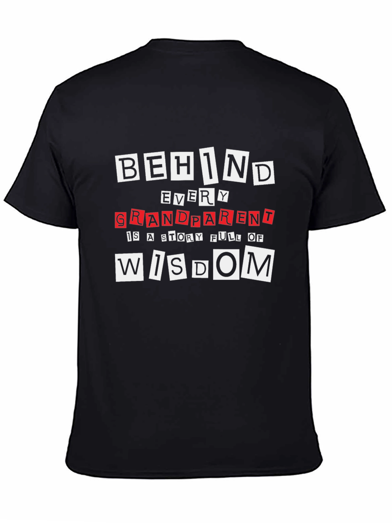 Grandparent Wisdom Black T-Shirt
