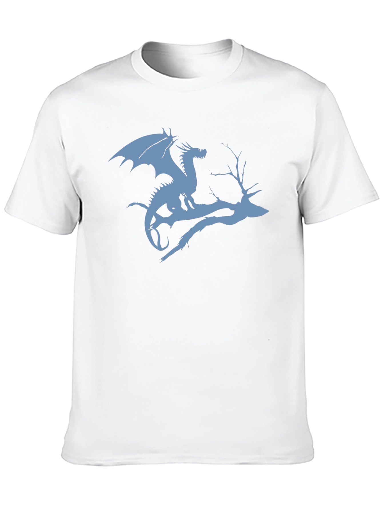 Dragon on Branch Graphic T-Shirt - Black