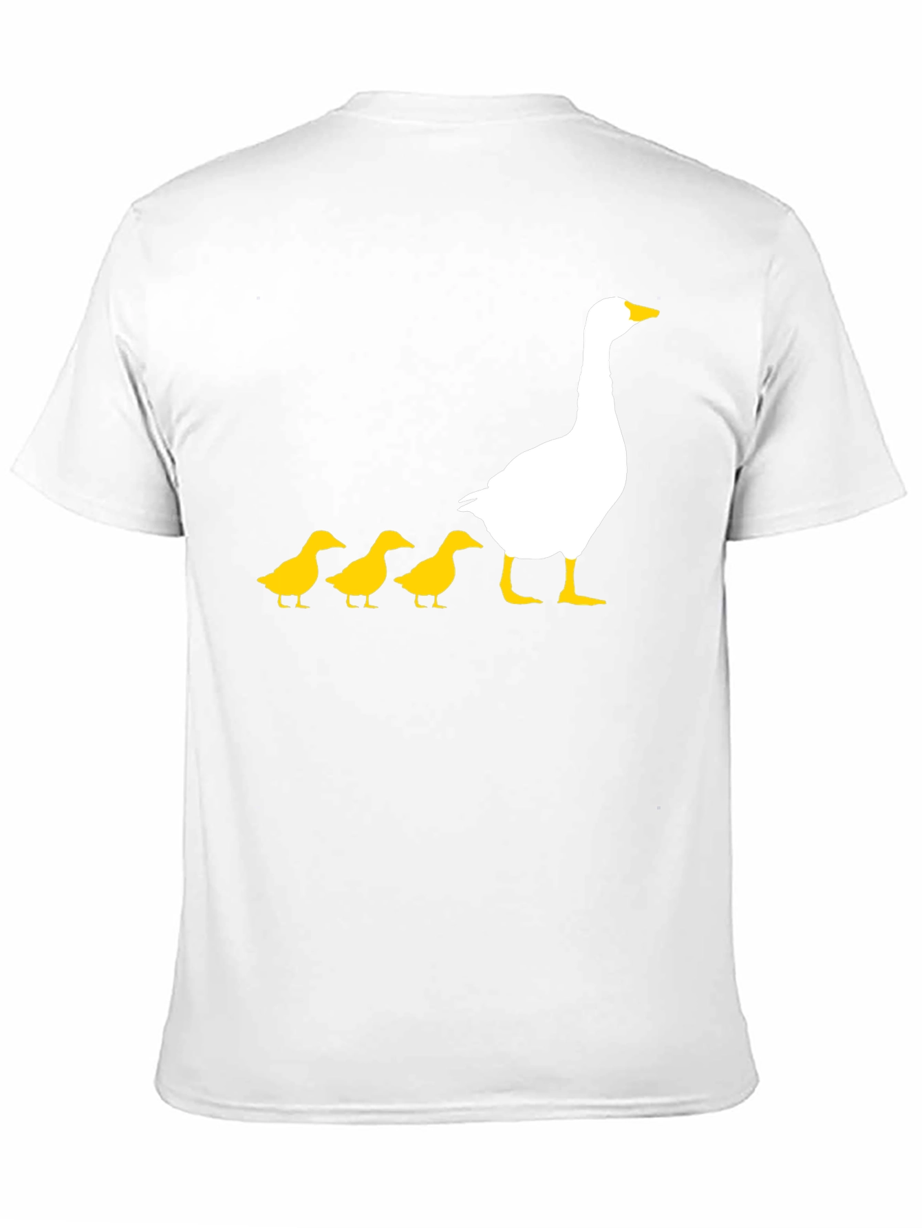 Goose and Ducklings Graphic Tee - Black Cotton T-Shirt