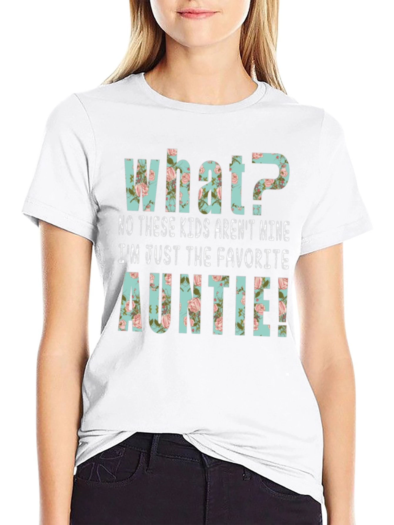 Favorite Auntie Floral Graphic Tee