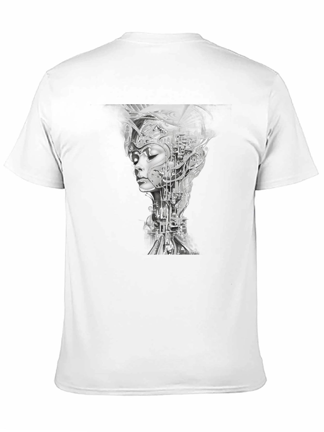 Cyberpunk Woman Graphic Black T-Shirt