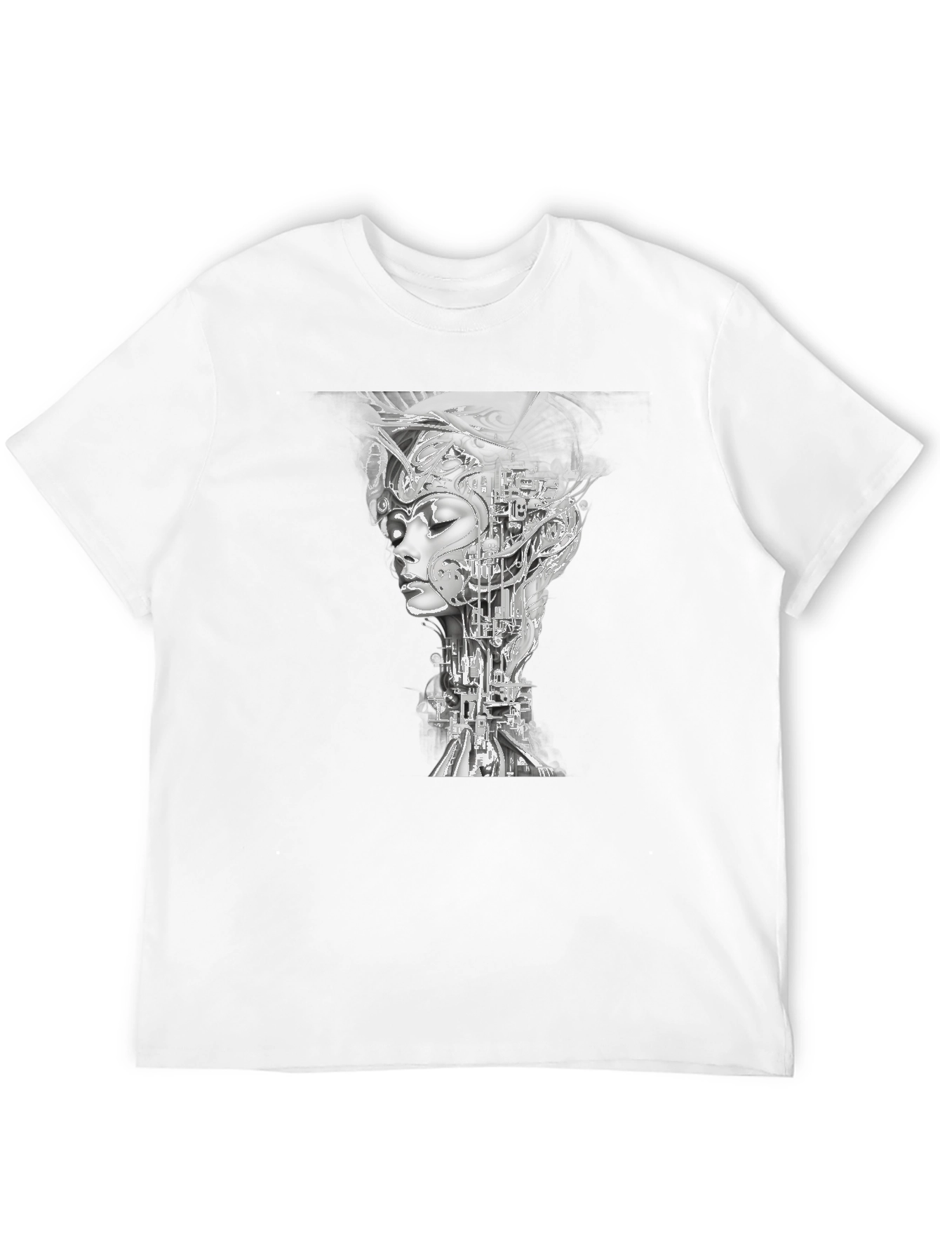 Cyberpunk Woman Graphic Black T-Shirt