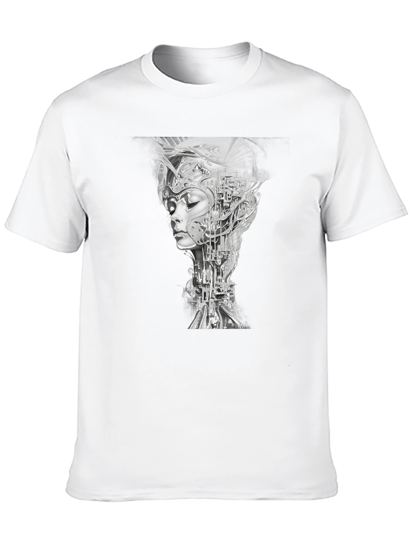 Cyberpunk Woman Graphic Black T-Shirt