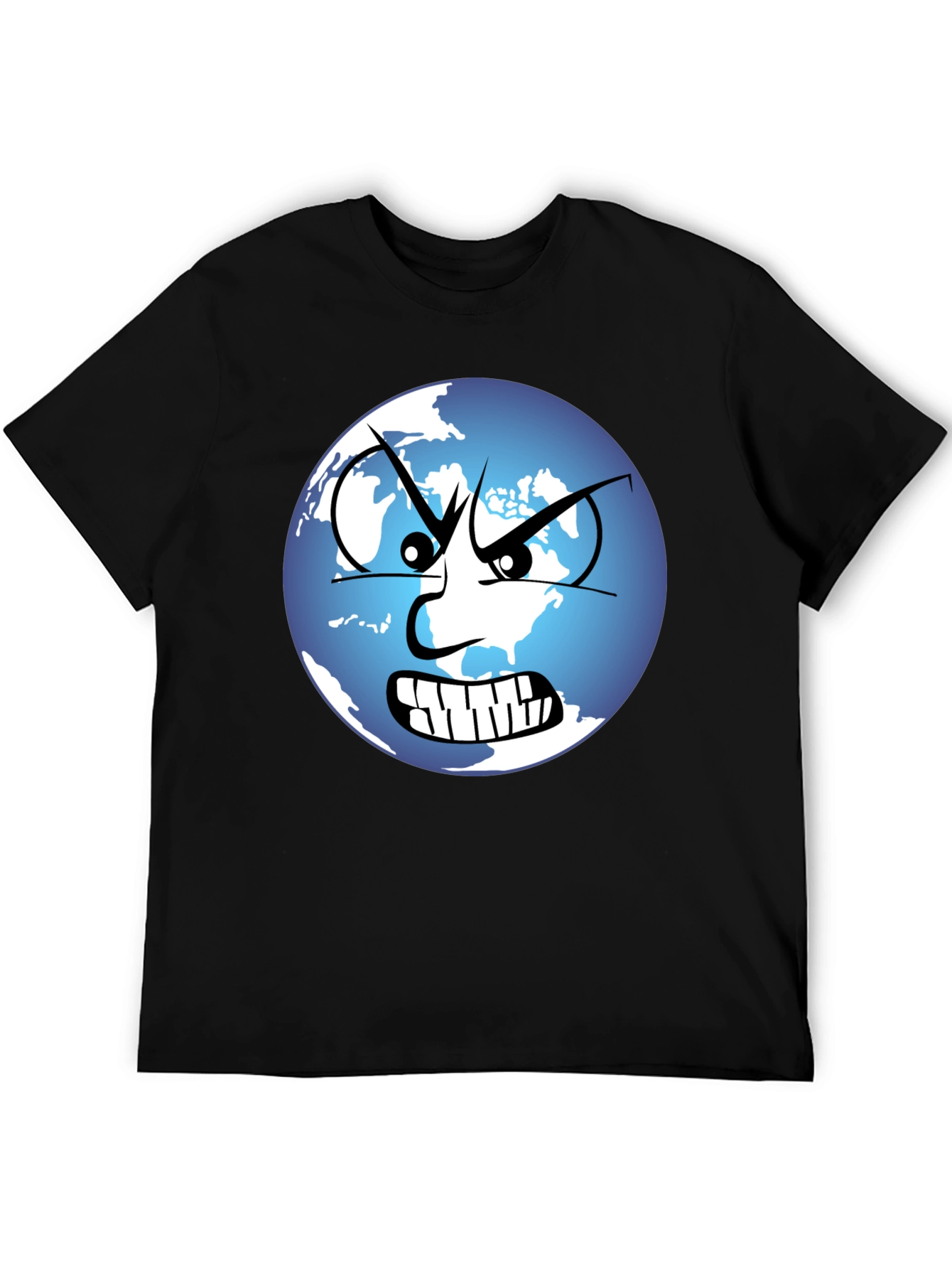 Angry Earth Graphic Tee - Black