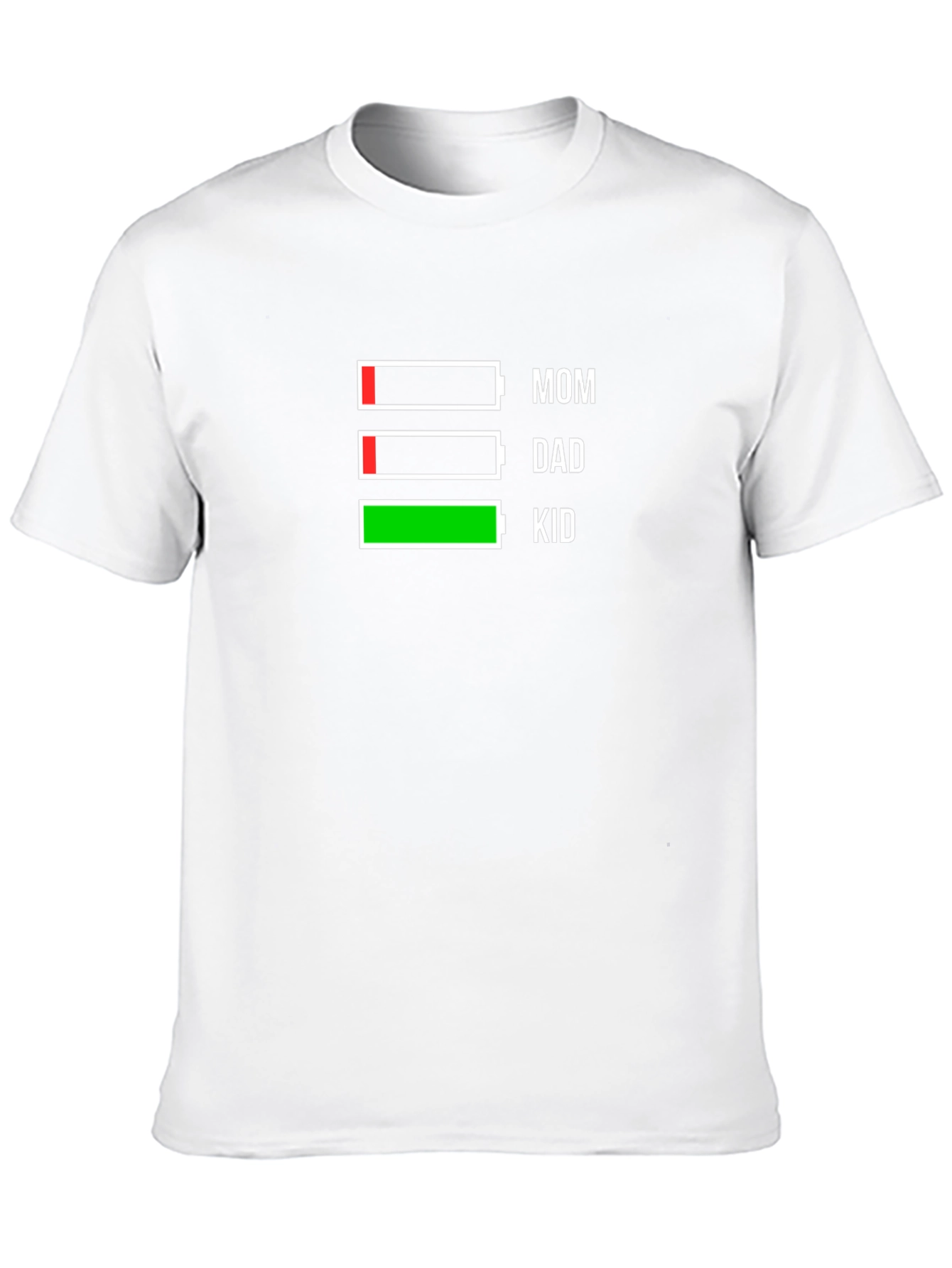 Family Energy Level T-Shirt - Mom Dad Kid