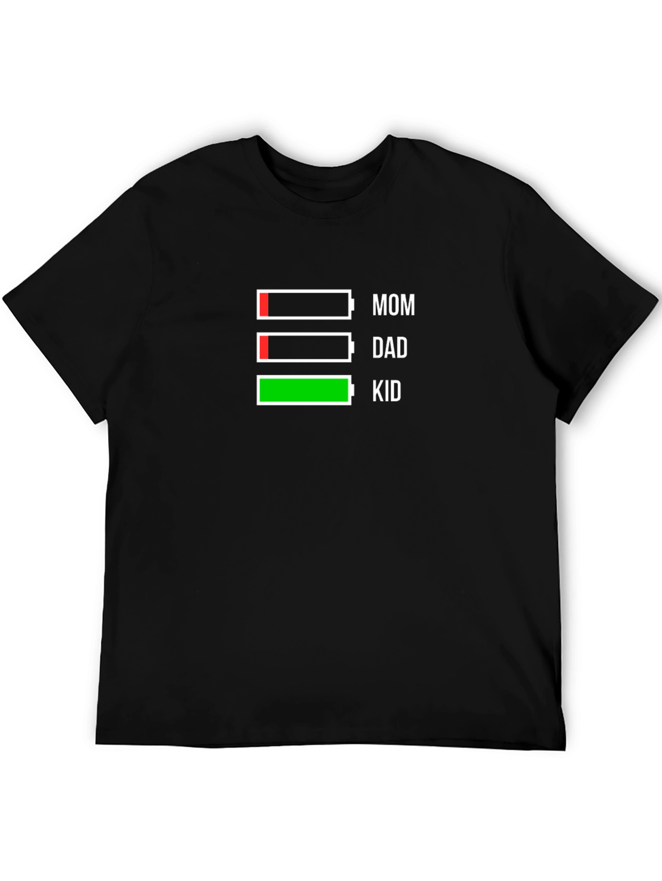 Family Energy Level T-Shirt - Mom Dad Kid