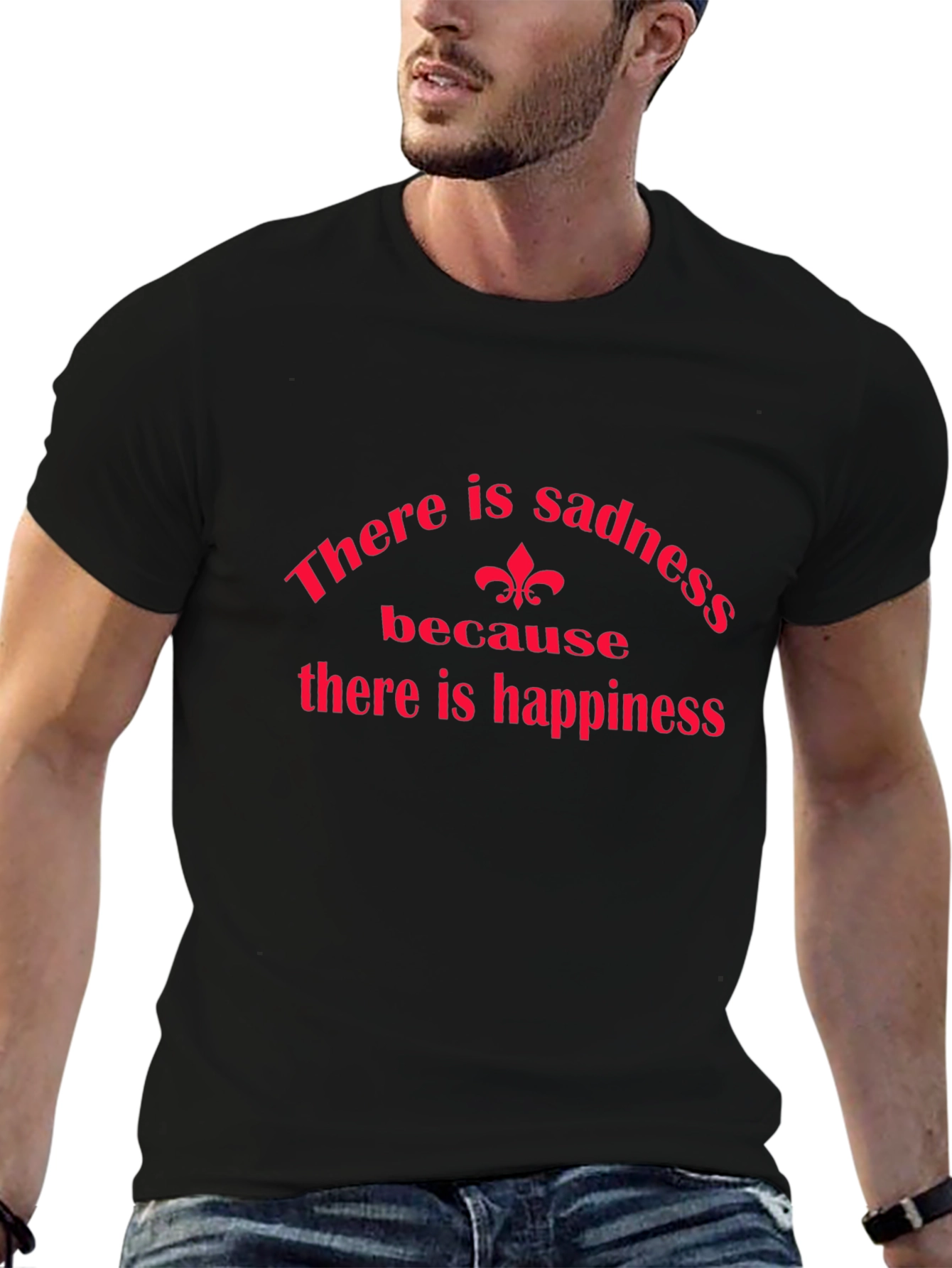 Sadness and Happiness Graphic Tee - Black