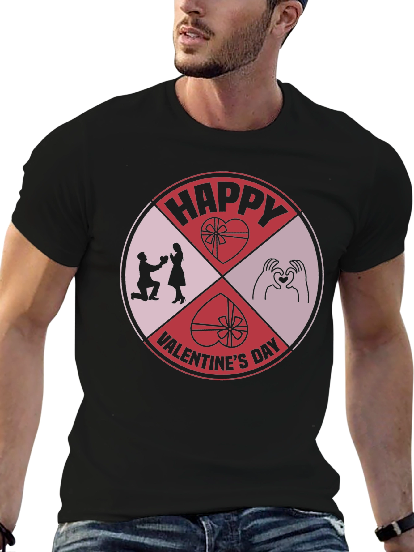 Happy Valentines Day Graphic Tee - Romantic Gift
