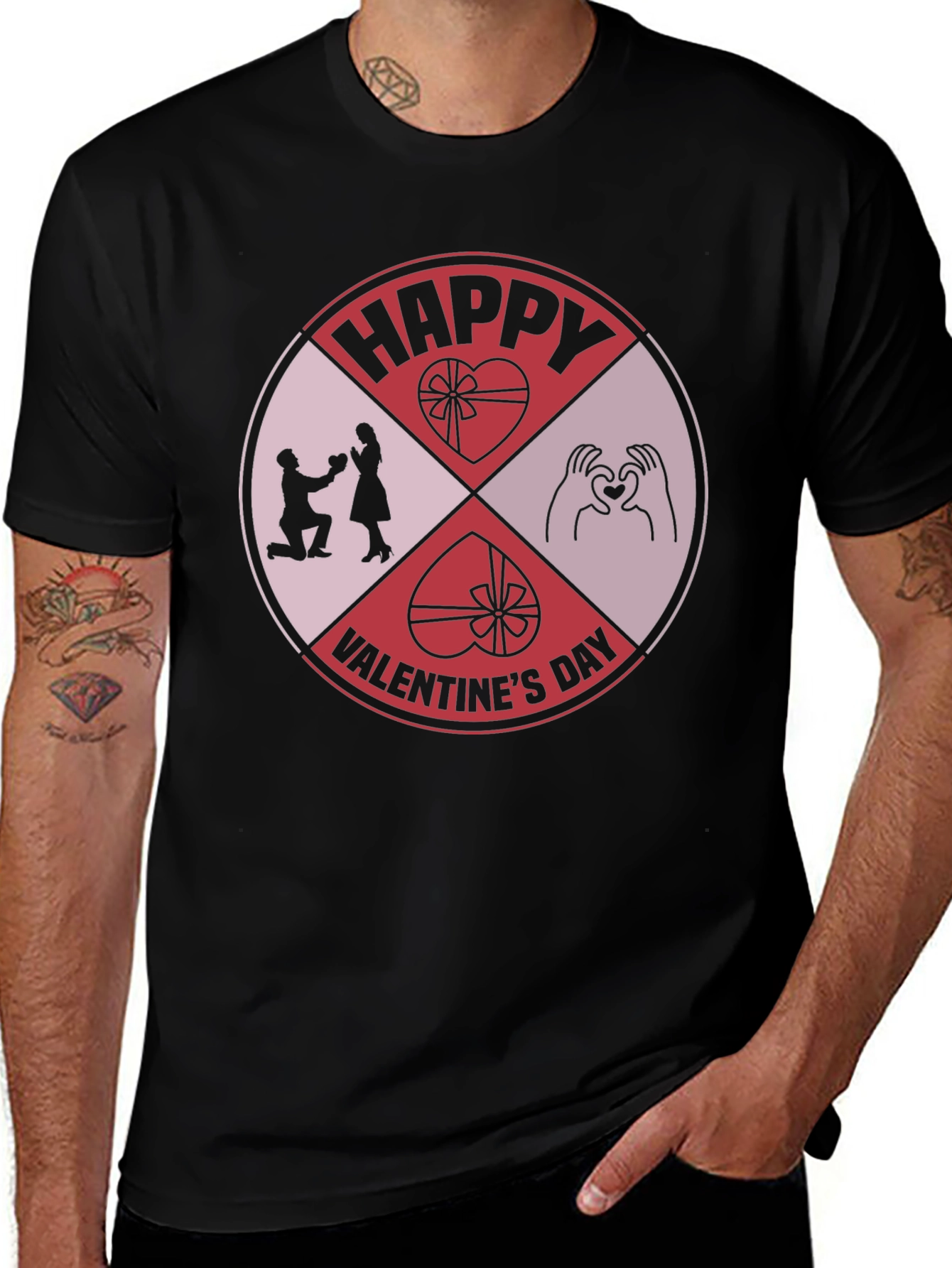 Happy Valentines Day Graphic Tee - Romantic Gift