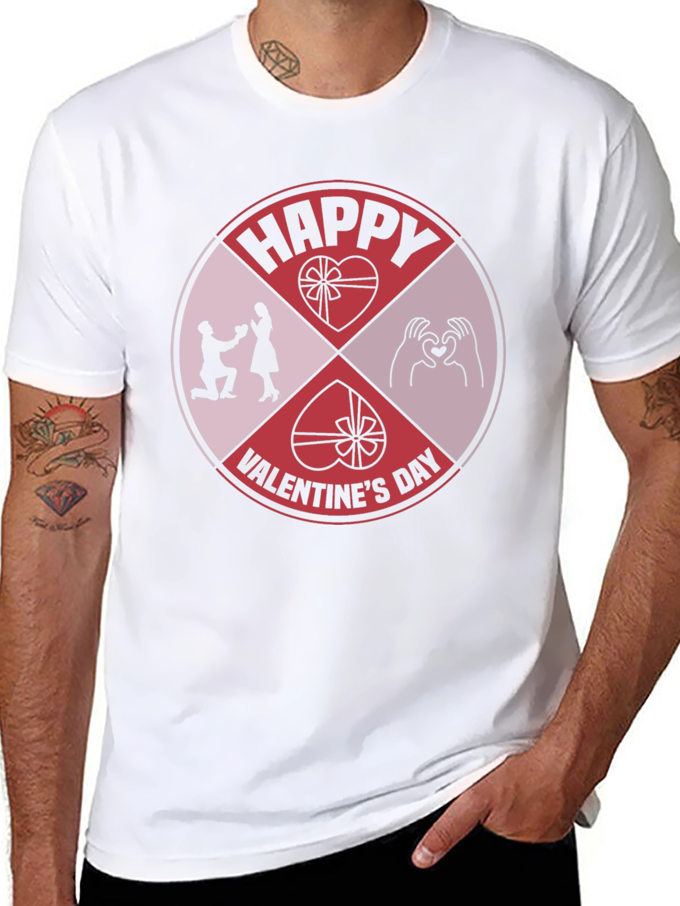 Happy Valentines Day Graphic Tee - Romantic Gift