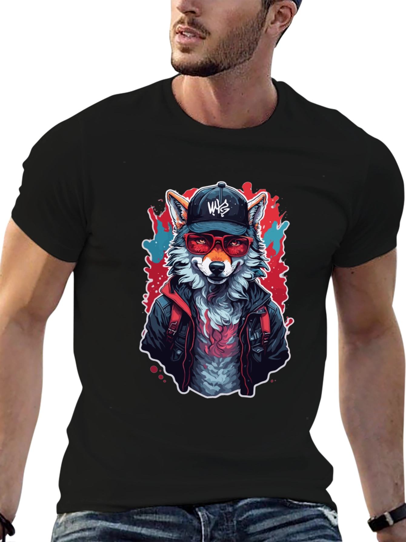 Urban Fox Graphic Tee - Cool Animal Design