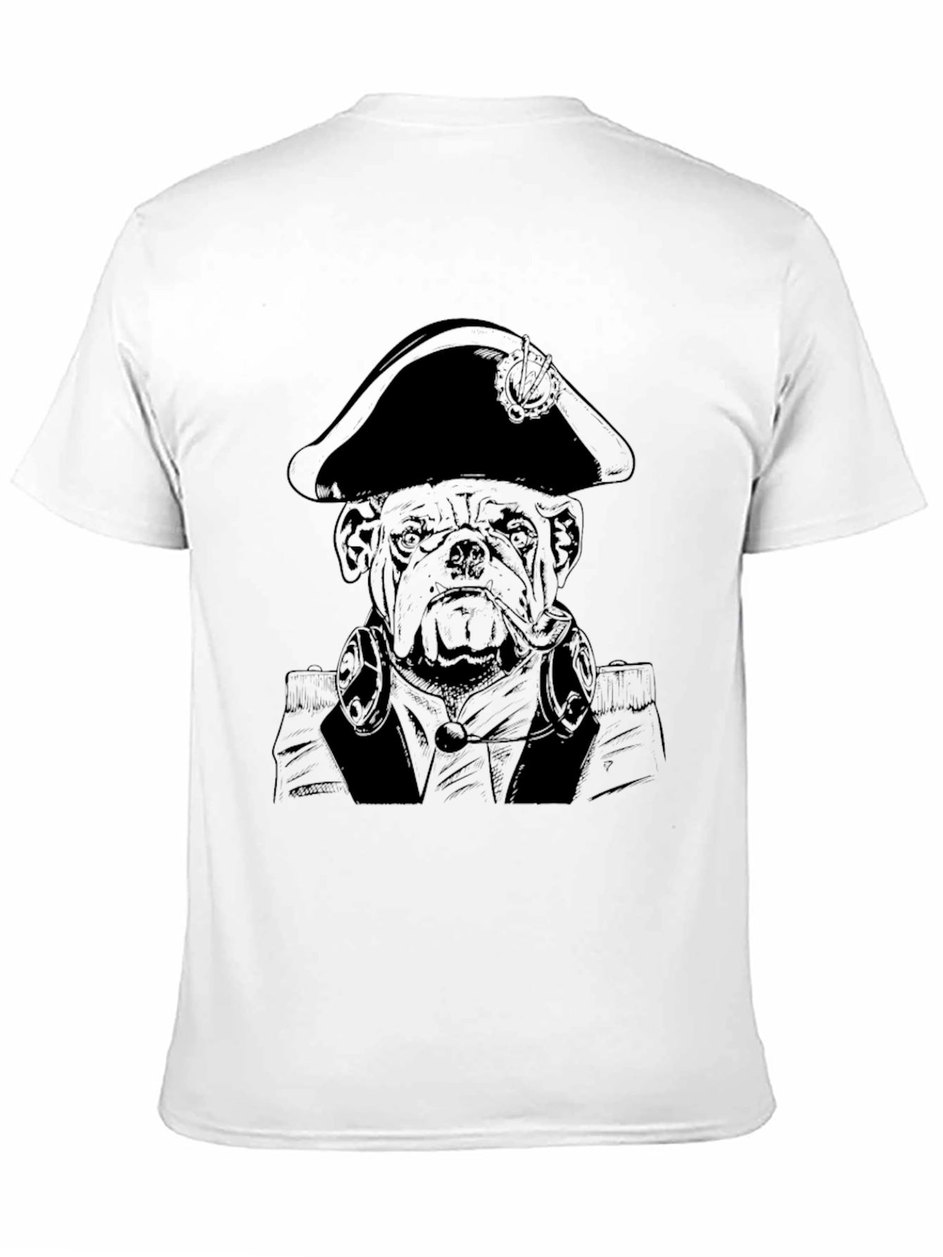 Pirate Bulldog Graphic Tee - Black Cotton T-Shirt