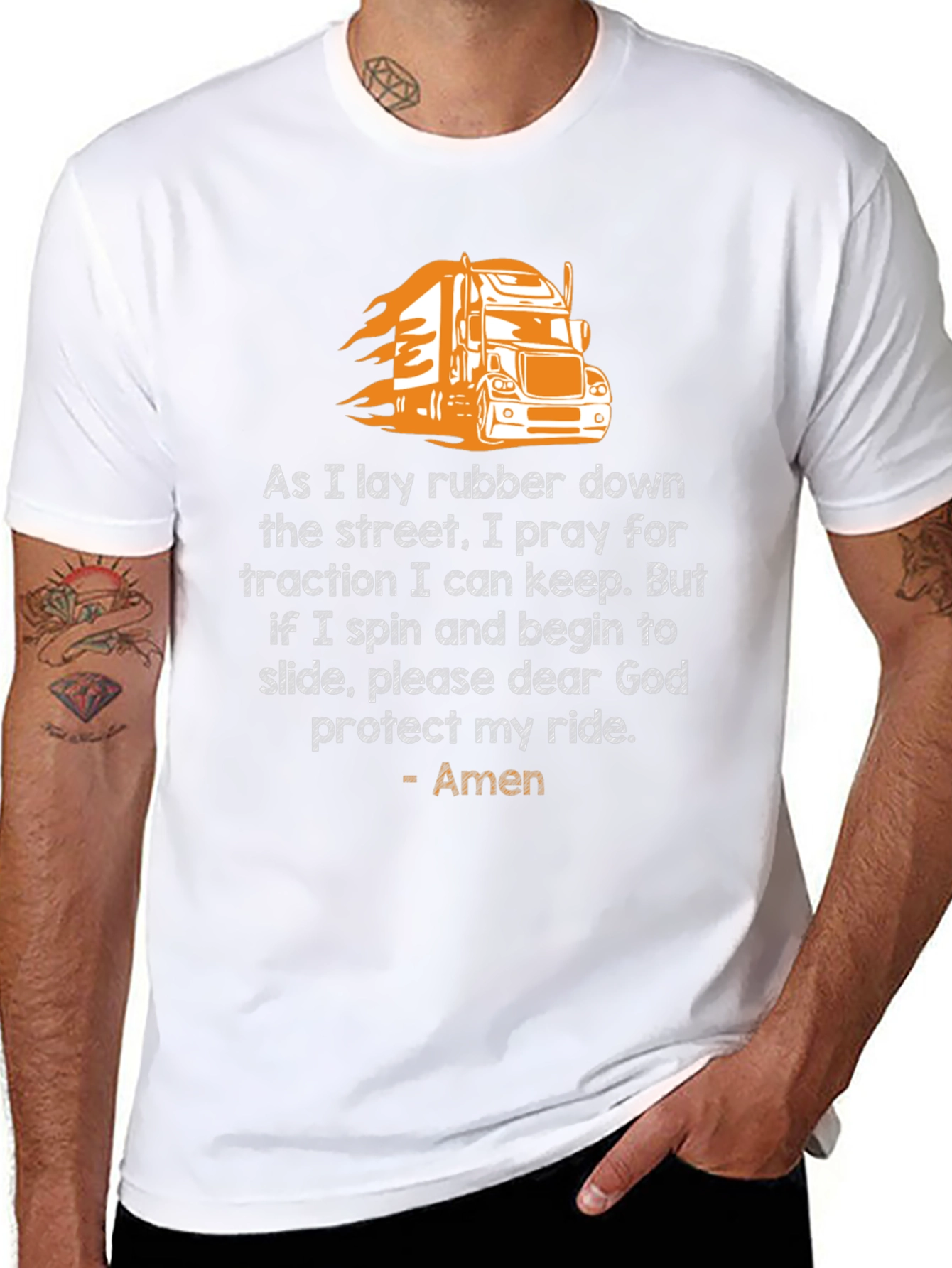 Trucker Prayer T-Shirt: Protect My Ride