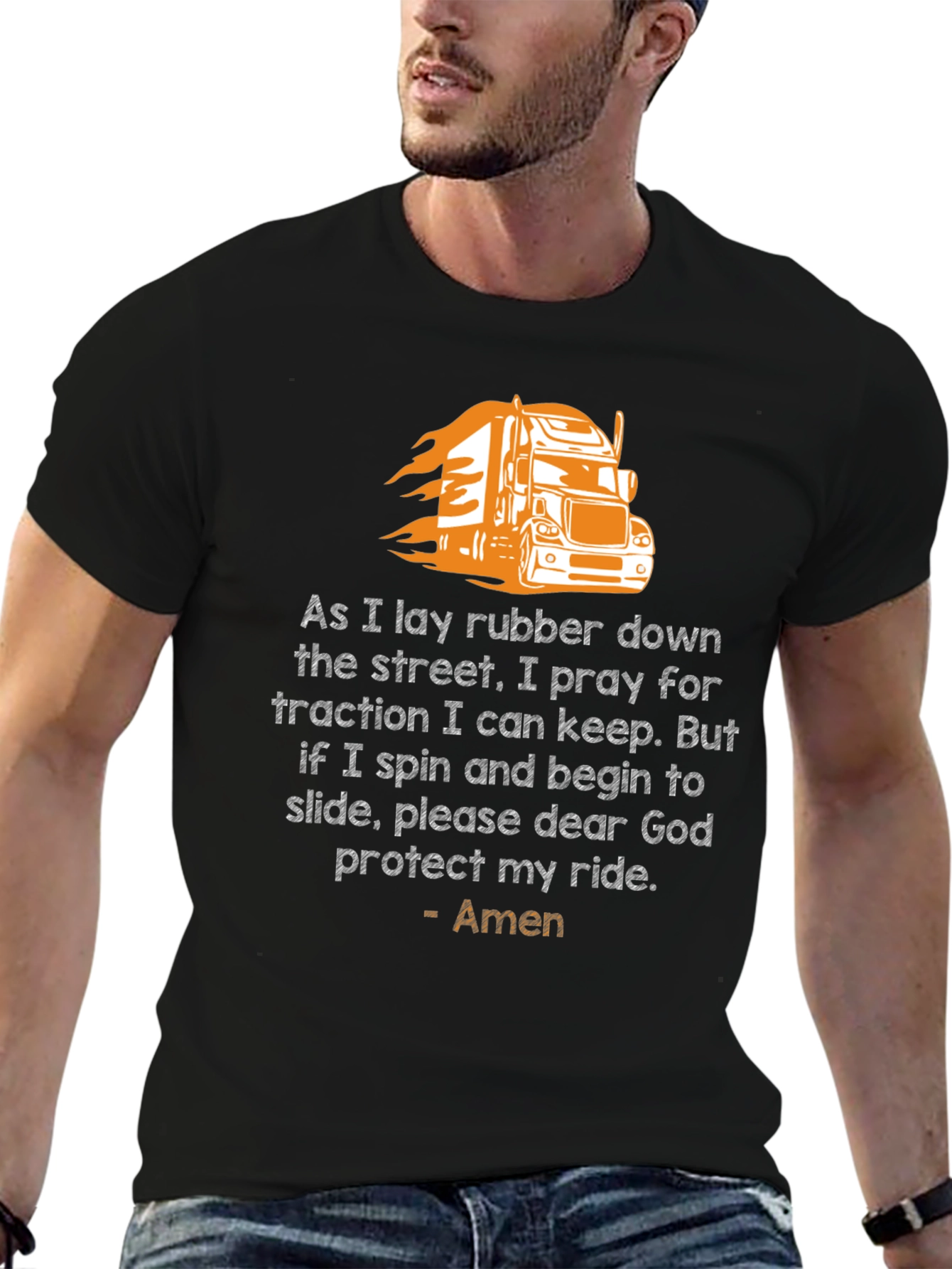 Trucker Prayer T-Shirt: Protect My Ride