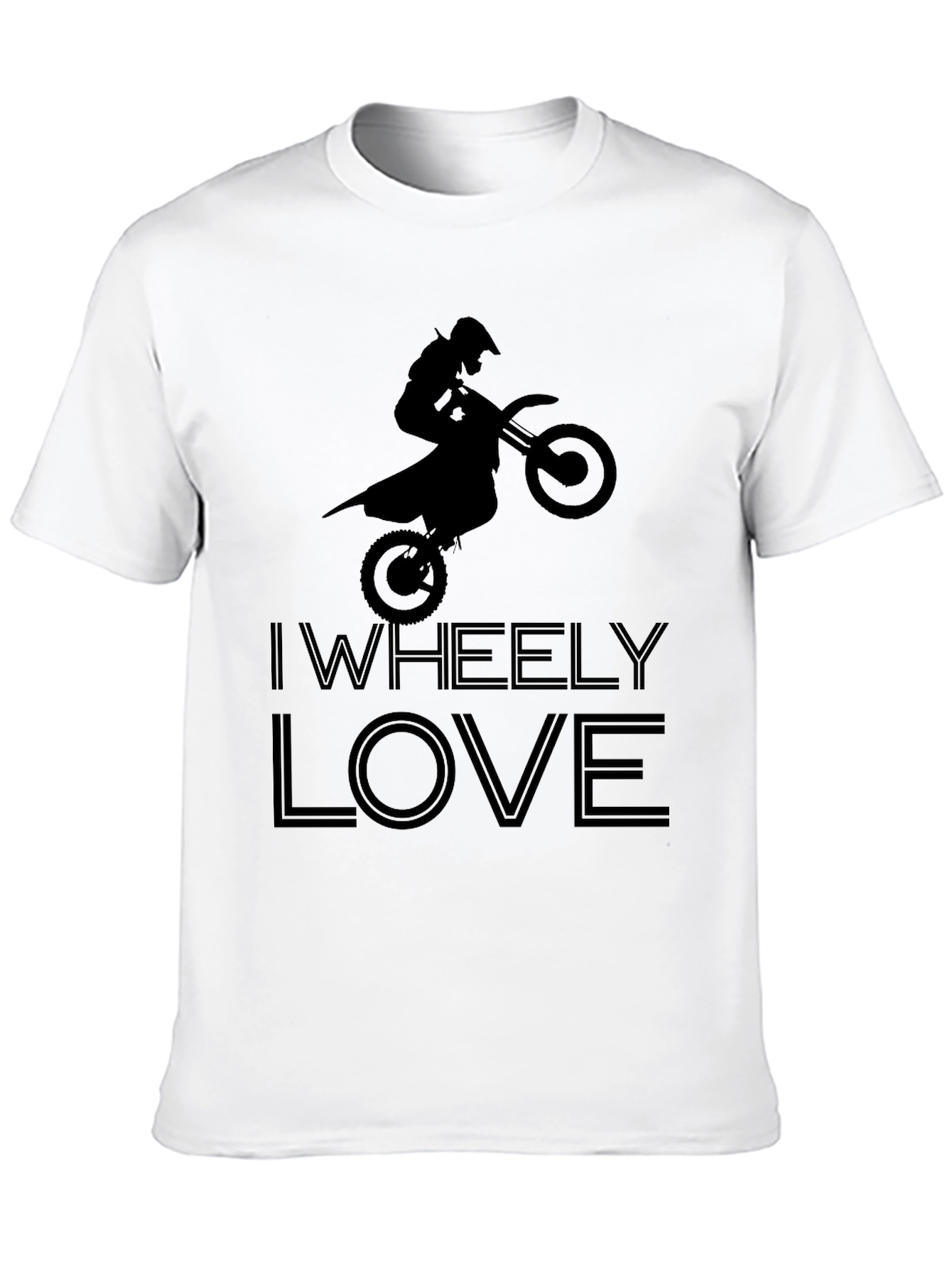 I WHEELY LOVE - Black Graphic T-Shirt