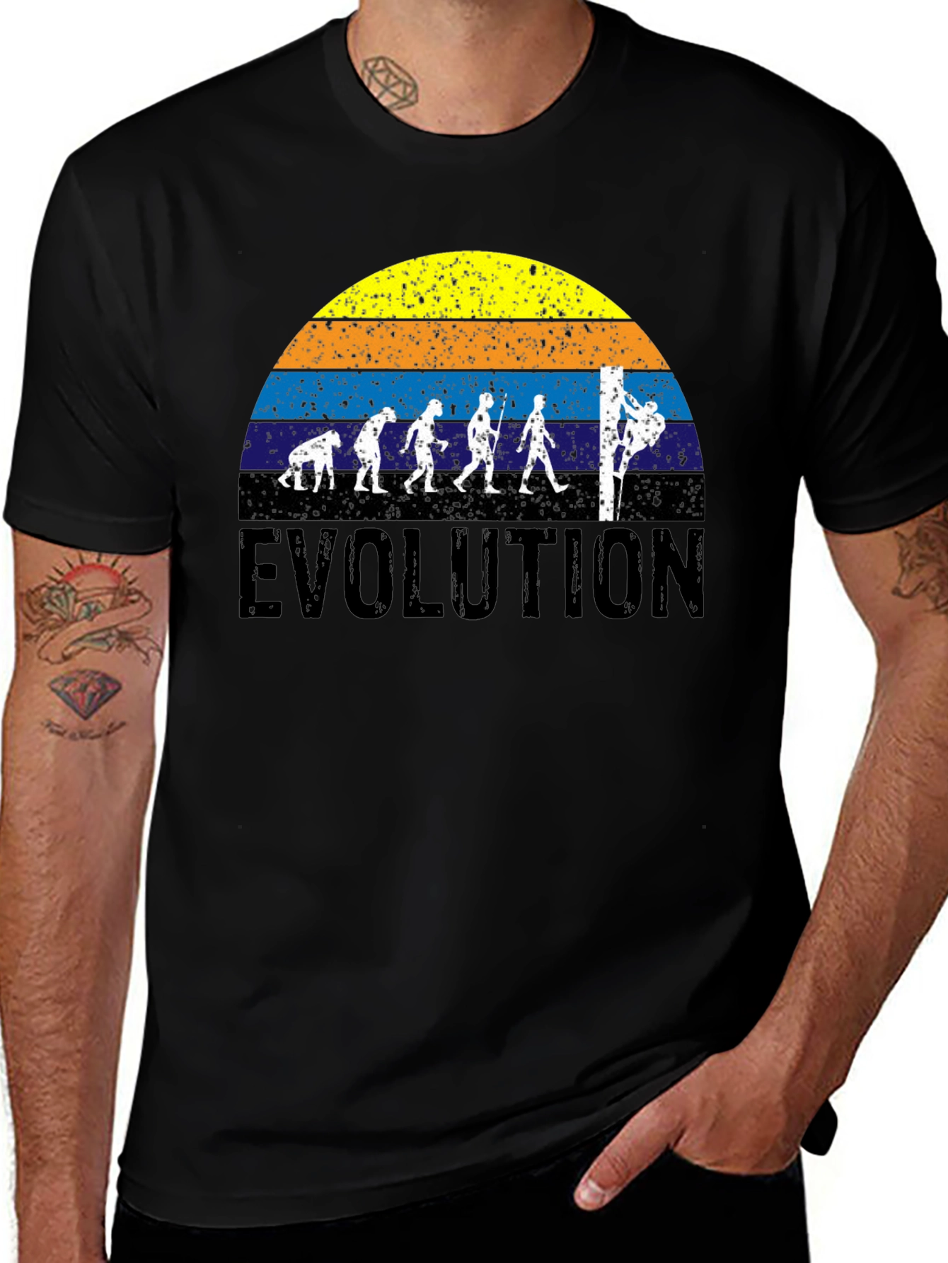 Evolution of Rock Climbing T-Shirt