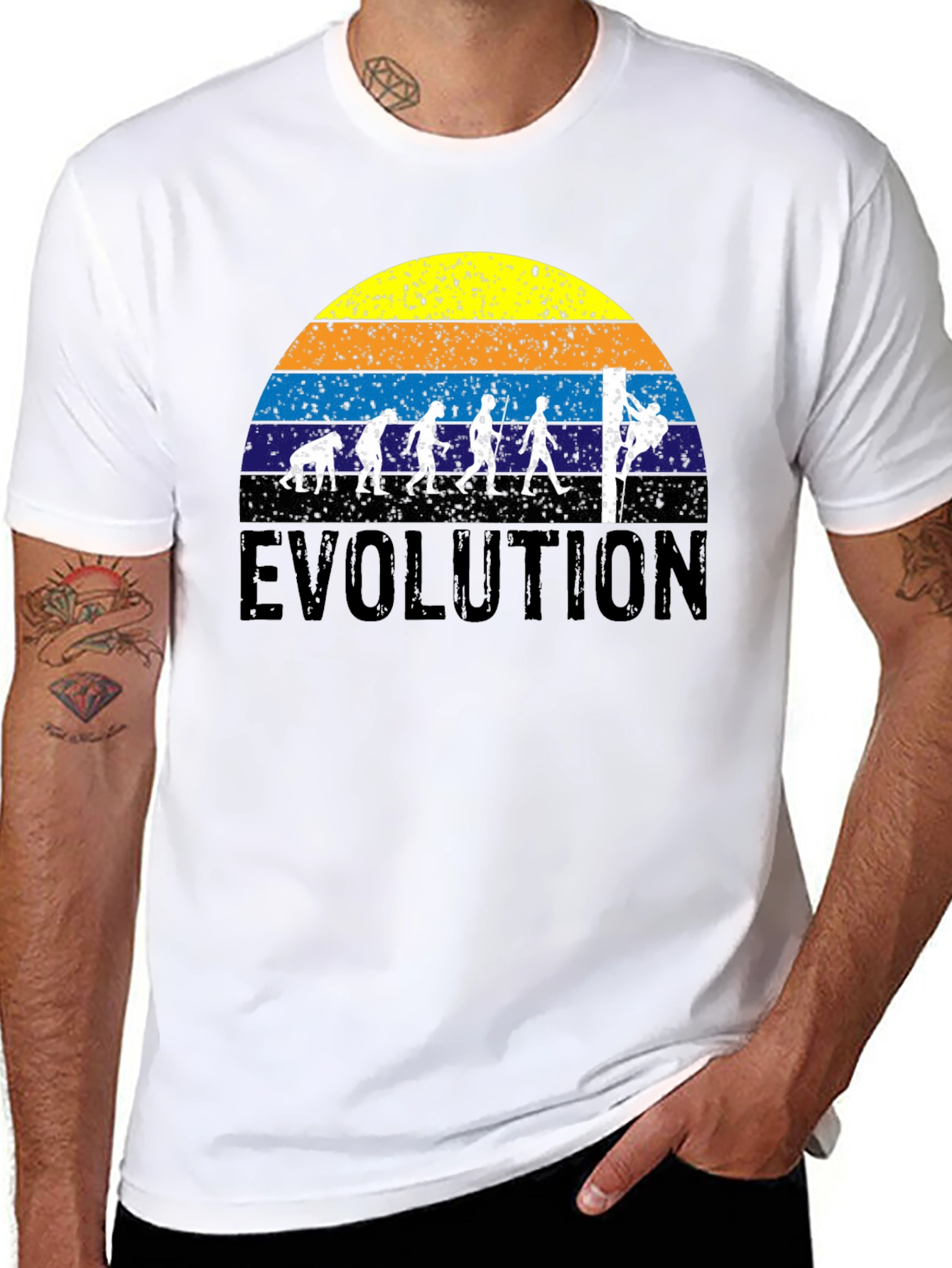 Evolution of Rock Climbing T-Shirt