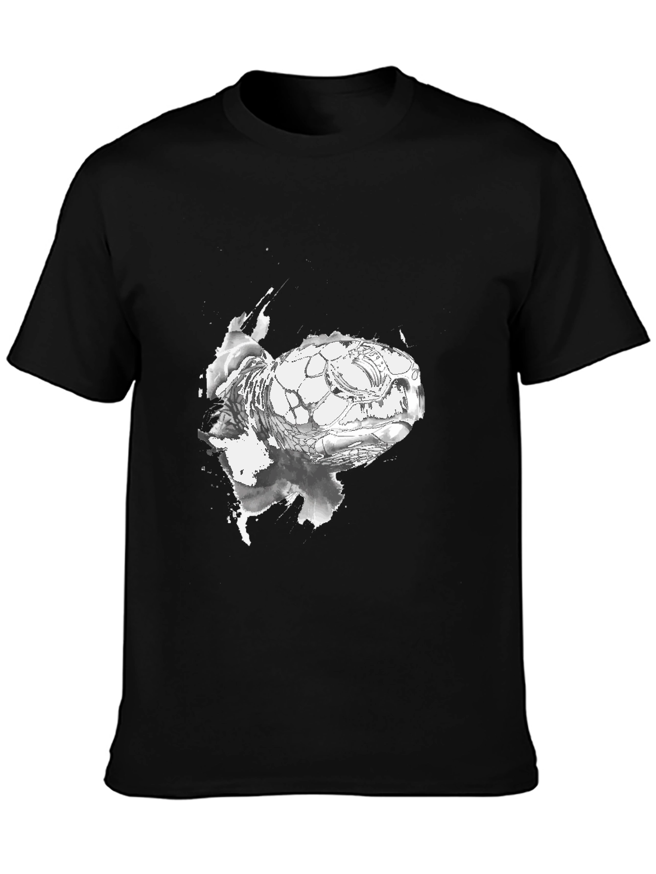 Turtle Graphic Black T-Shirt - Unique Design