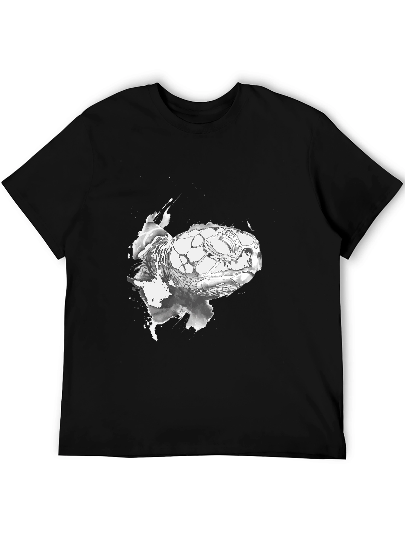 Turtle Graphic Black T-Shirt - Unique Design