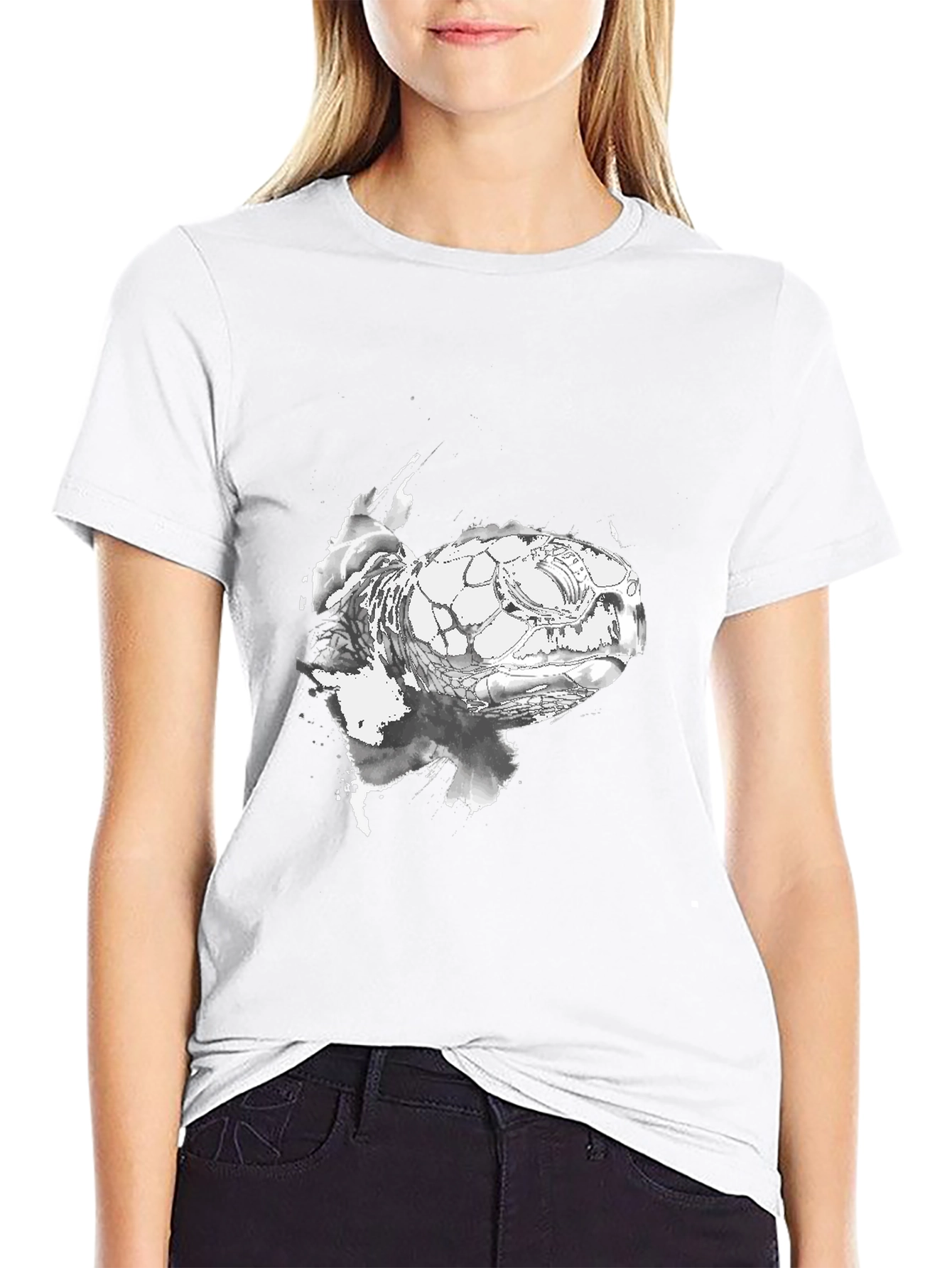 Turtle Graphic Black T-Shirt - Unique Design