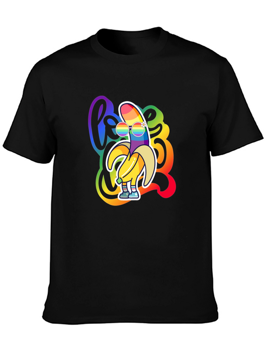Rainbow Banana LGBT Pride Graphic T-Shirt
