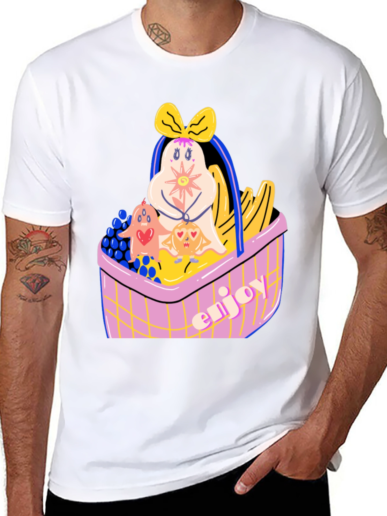 Fun Fruit Basket Graphic Tee