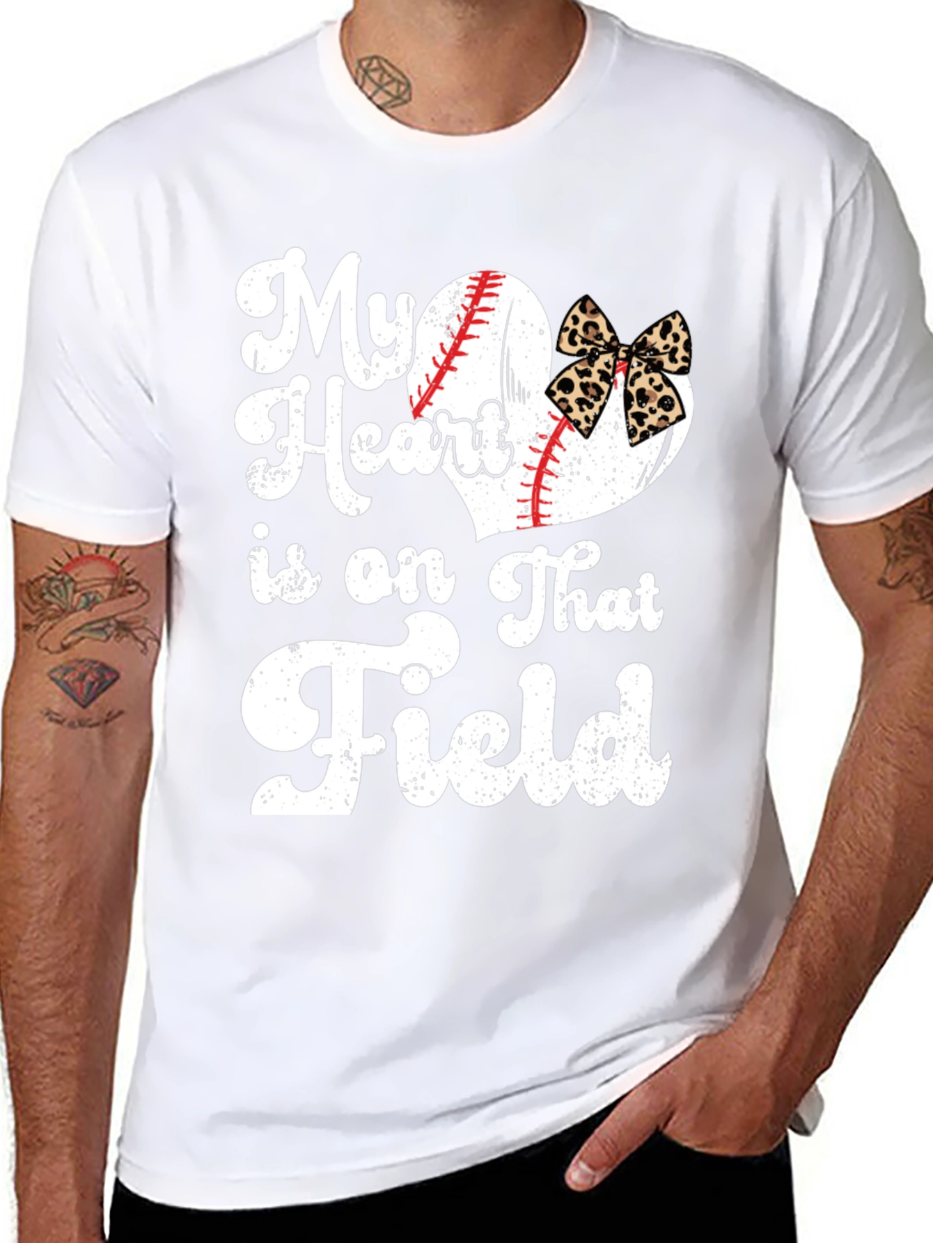 My Heart Is On That Field Baseball Graphic T-Shirt