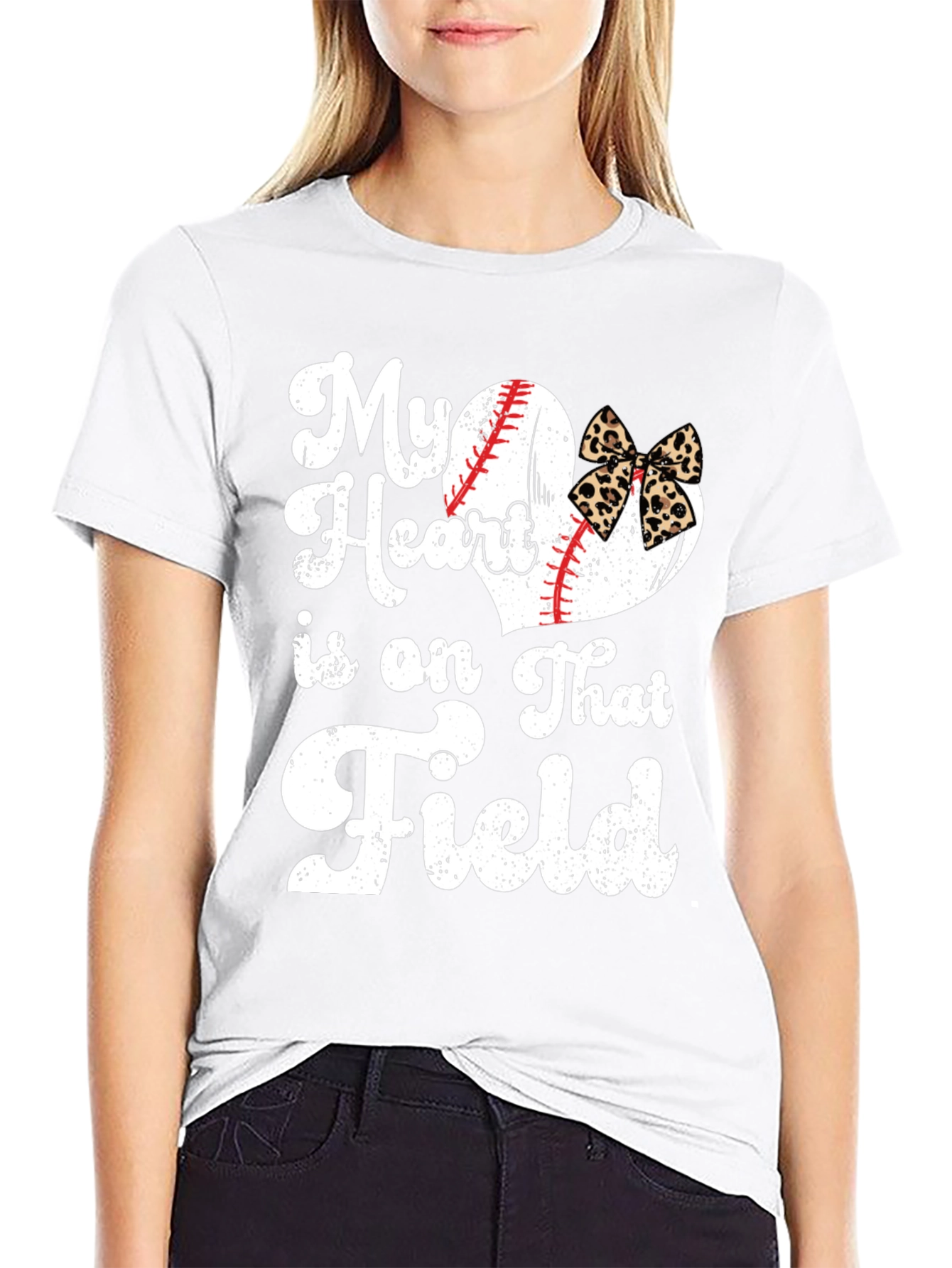 My Heart Is On That Field Baseball Graphic T-Shirt