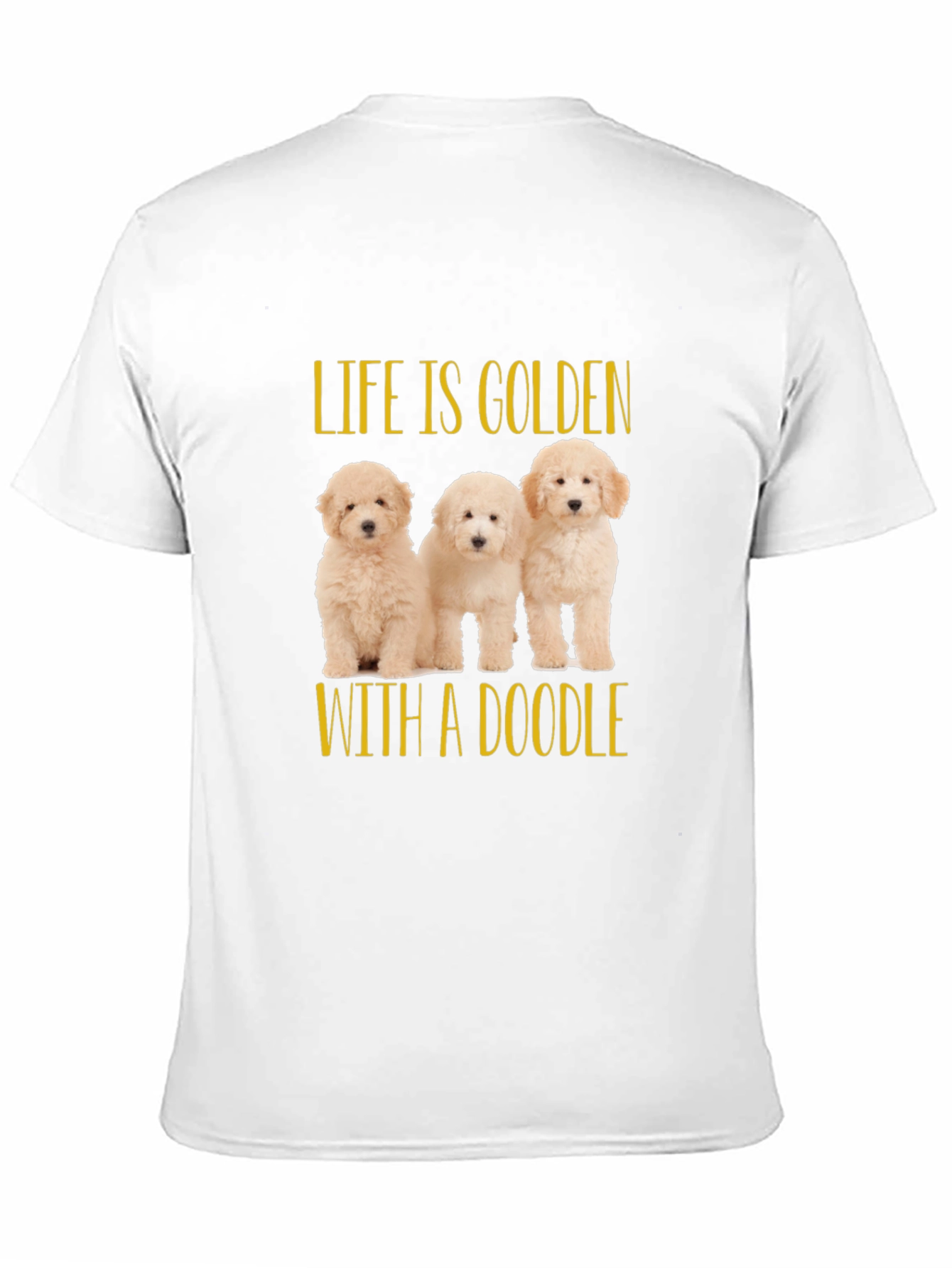 Life is Golden with a Doodle Black T-Shirt
