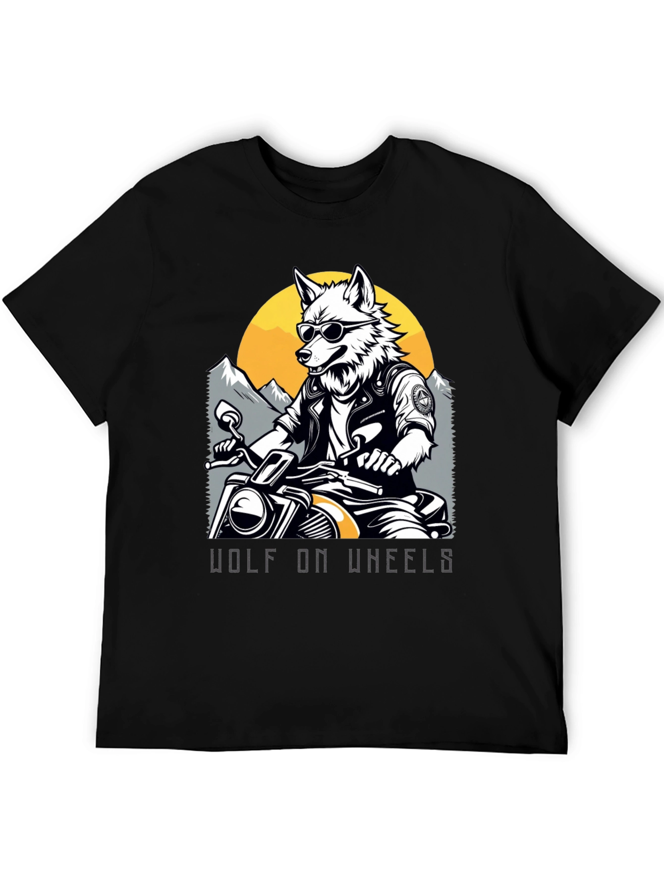 Wolf on Wheels Graphic T-Shirt