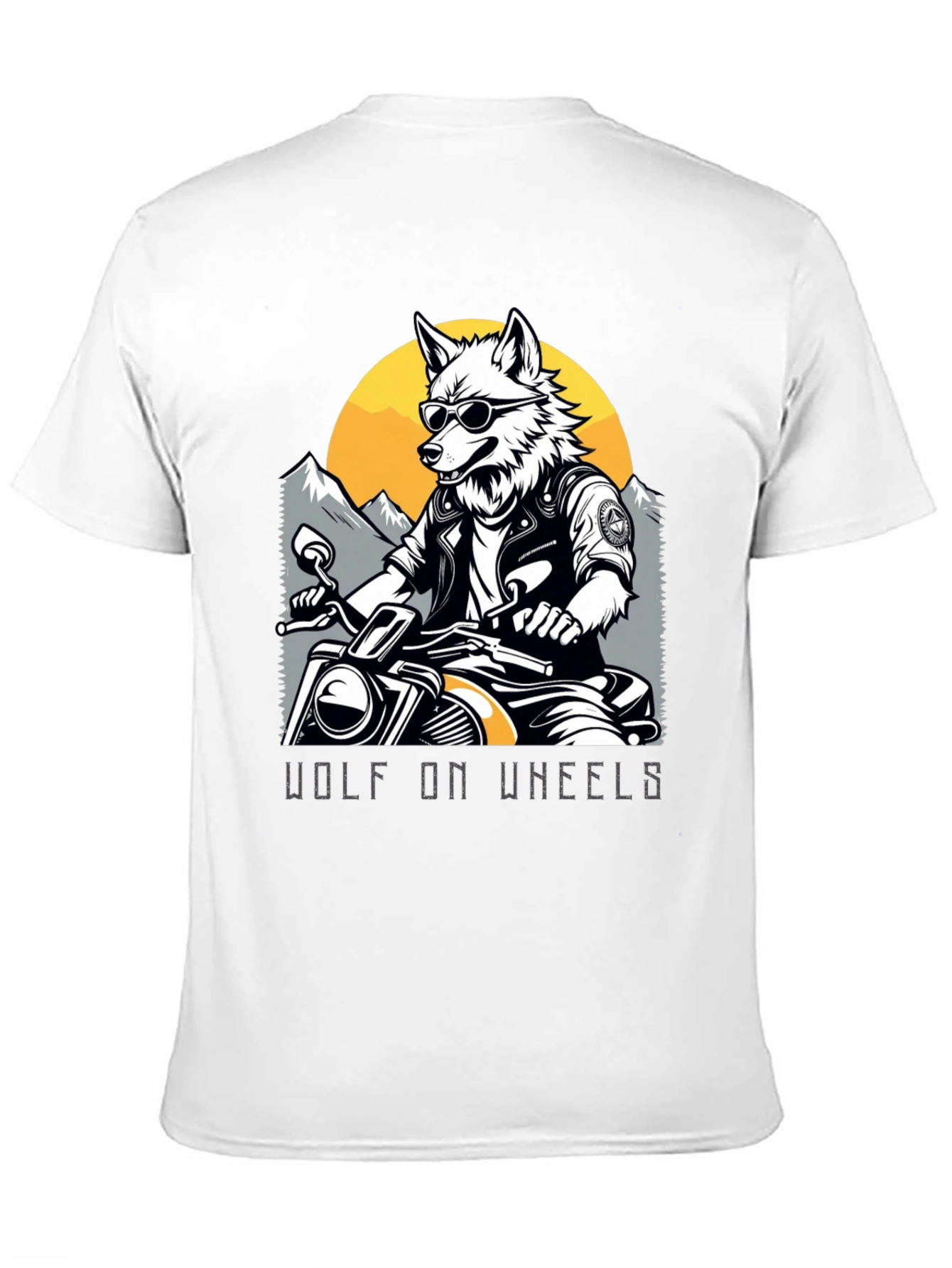 Wolf on Wheels Graphic T-Shirt