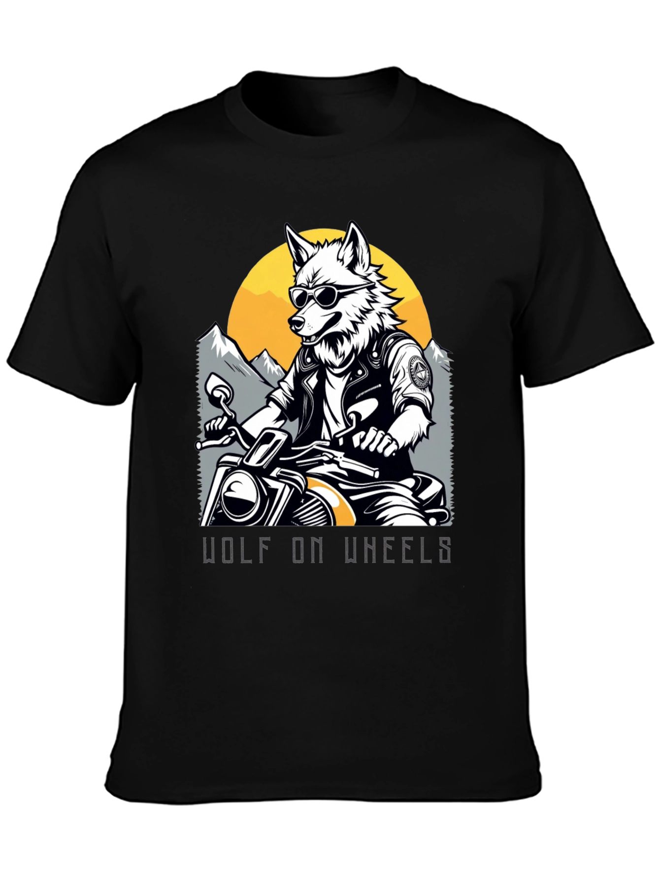Wolf on Wheels Graphic T-Shirt