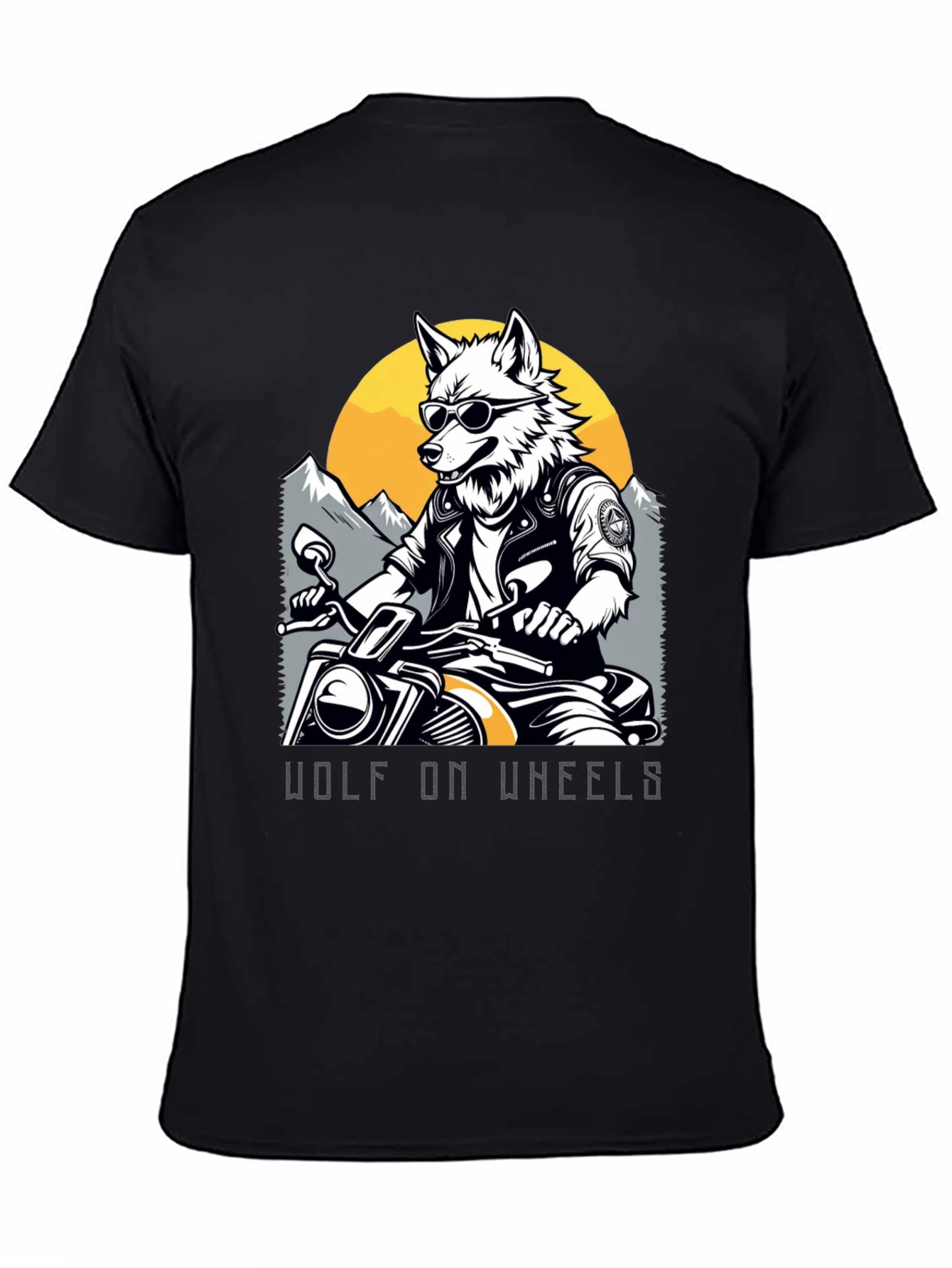 Wolf on Wheels Graphic T-Shirt