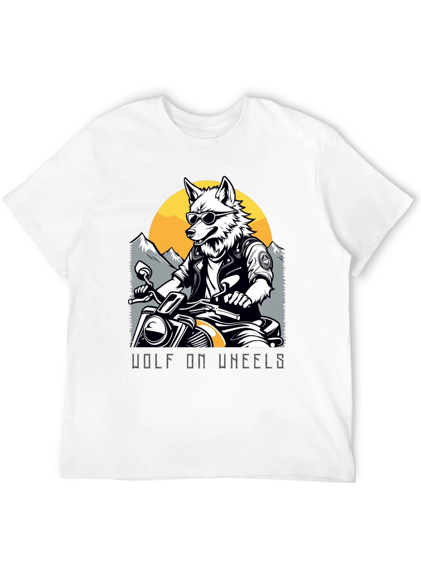 Wolf on Wheels Graphic T-Shirt