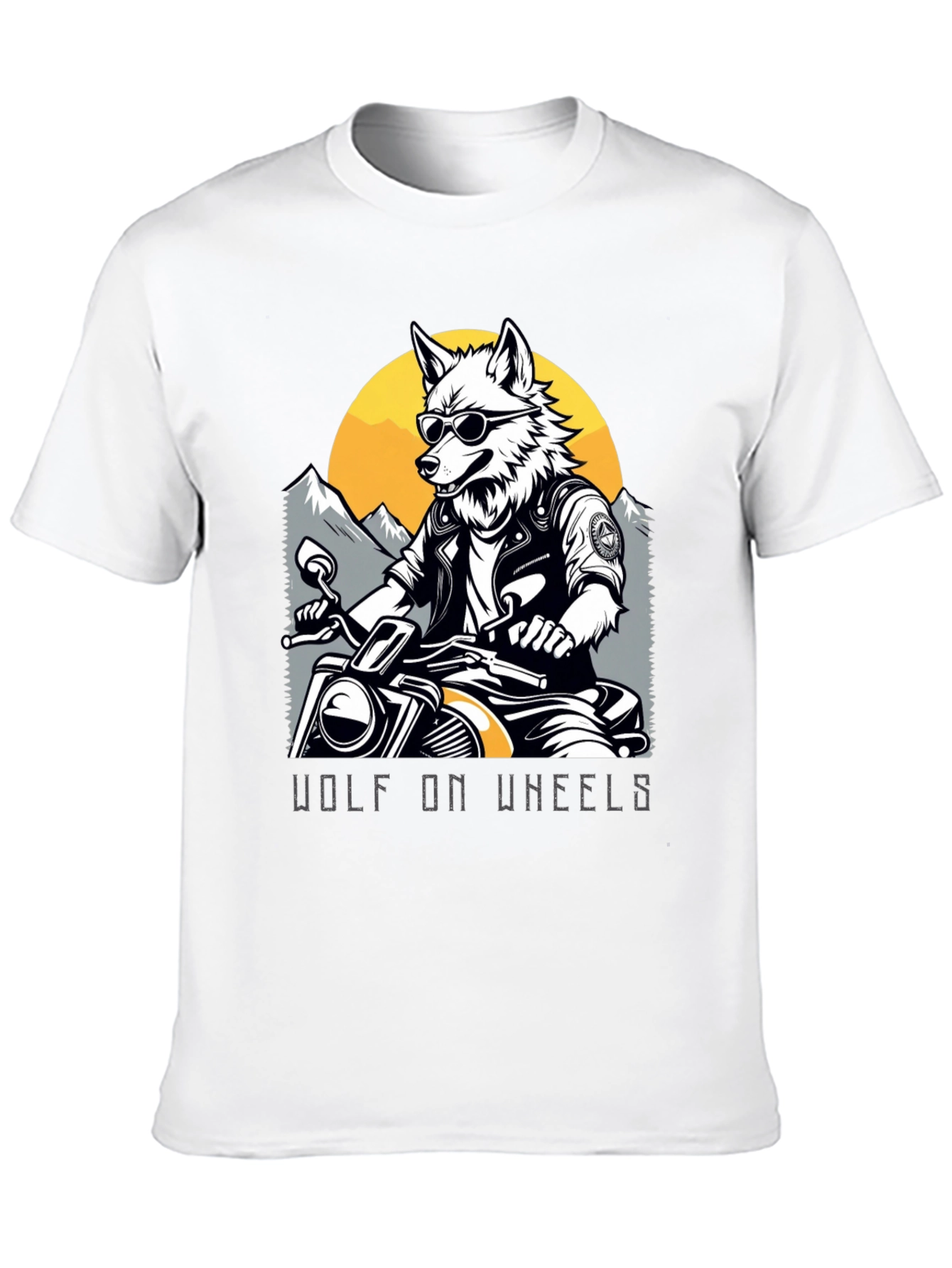 Wolf on Wheels Graphic T-Shirt