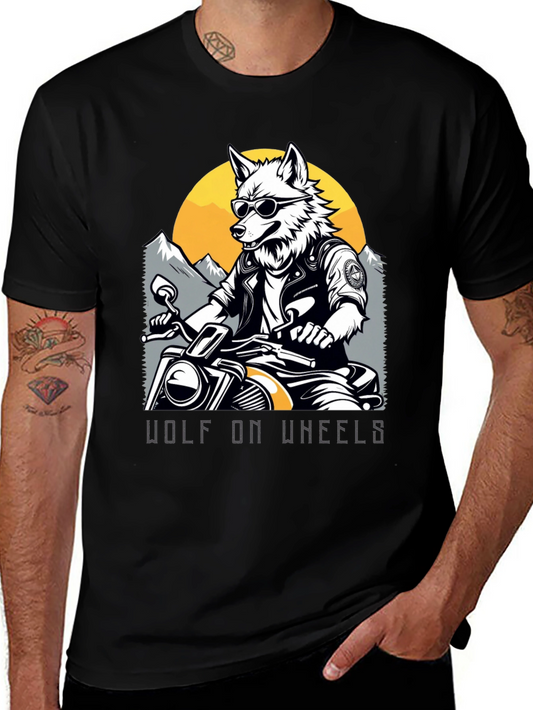 Wolf on Wheels Graphic T-Shirt