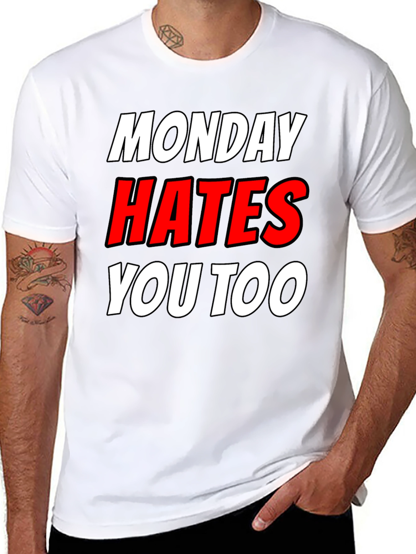Monday Hates You Too Graphic T-Shirt