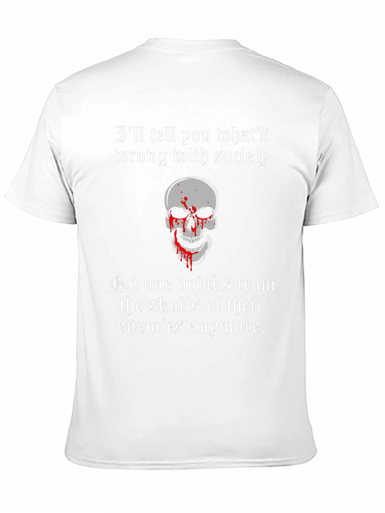 Skull Humor Graphic T-Shirt - Wrong With Society