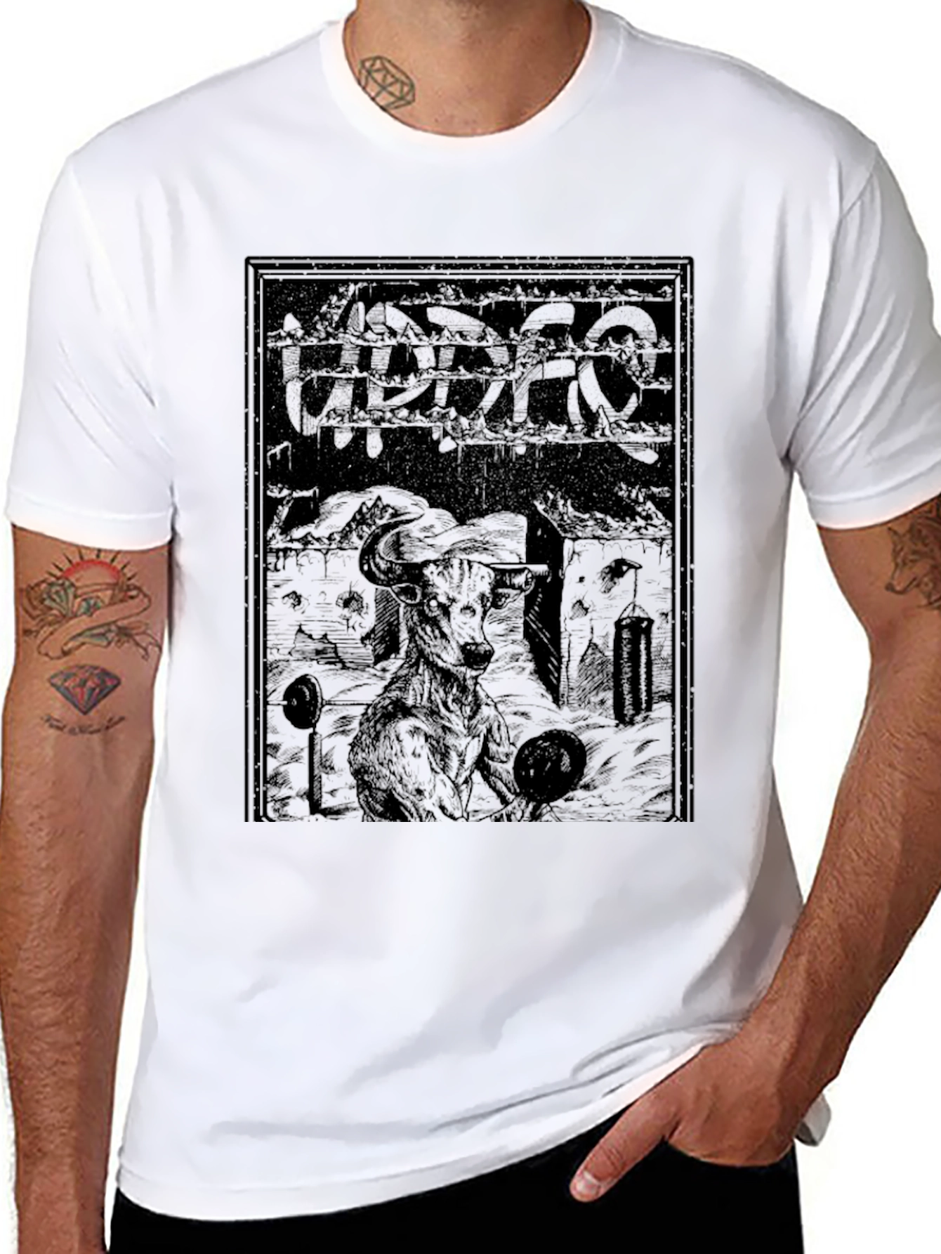 Dark Graphic Print T-Shirt