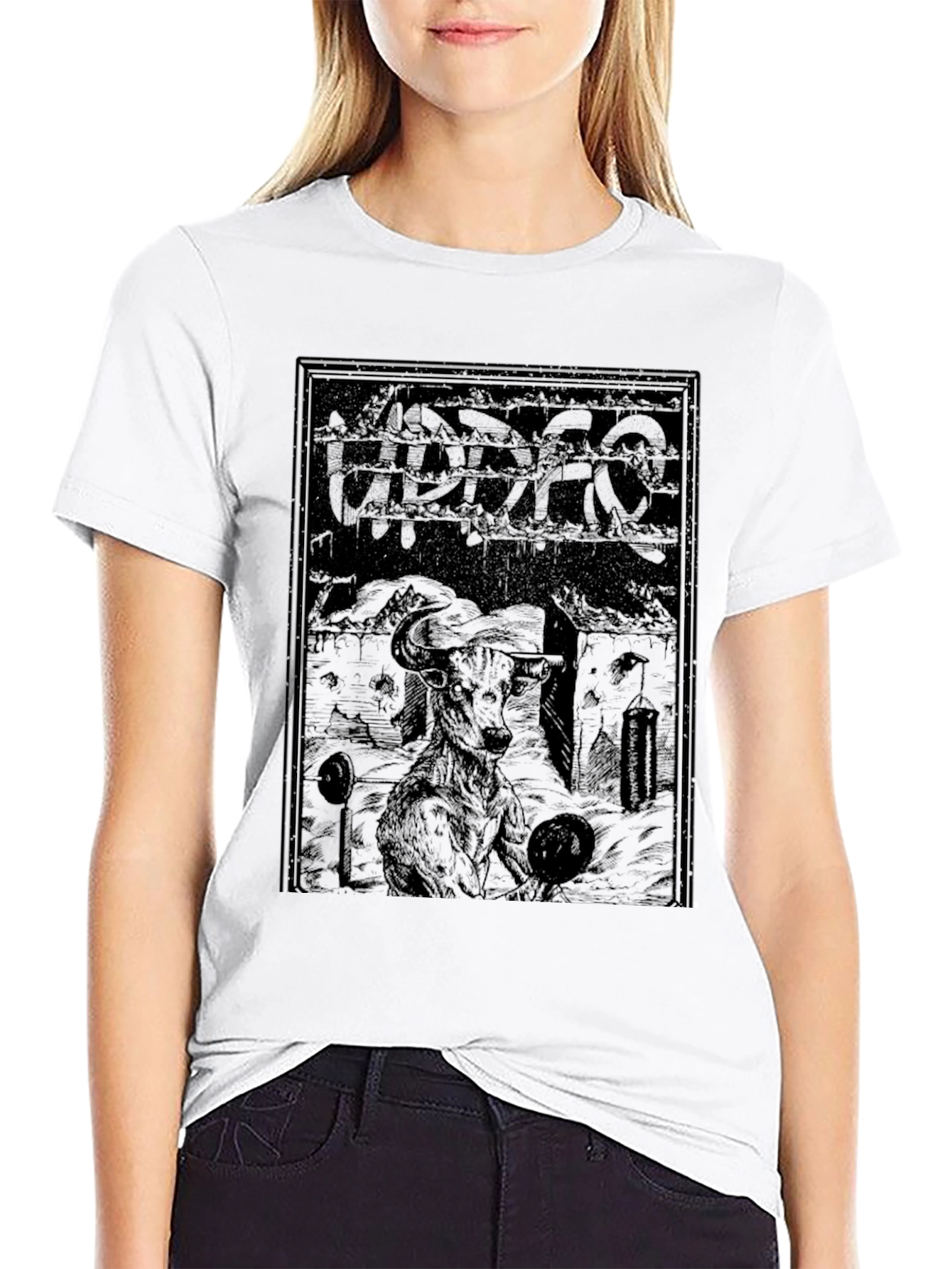 Dark Graphic Print T-Shirt