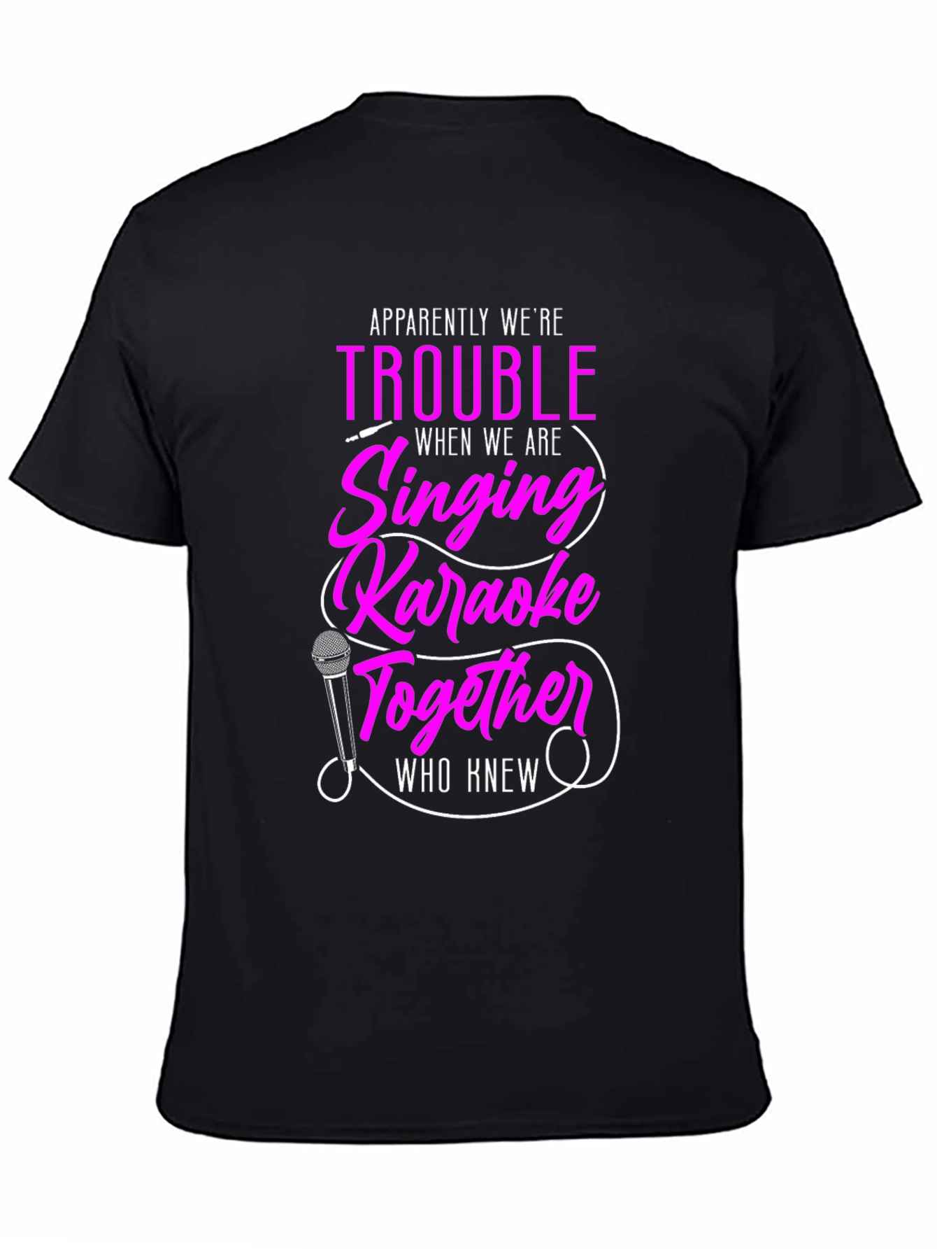 Karaoke Trouble Graphic Tee - Black