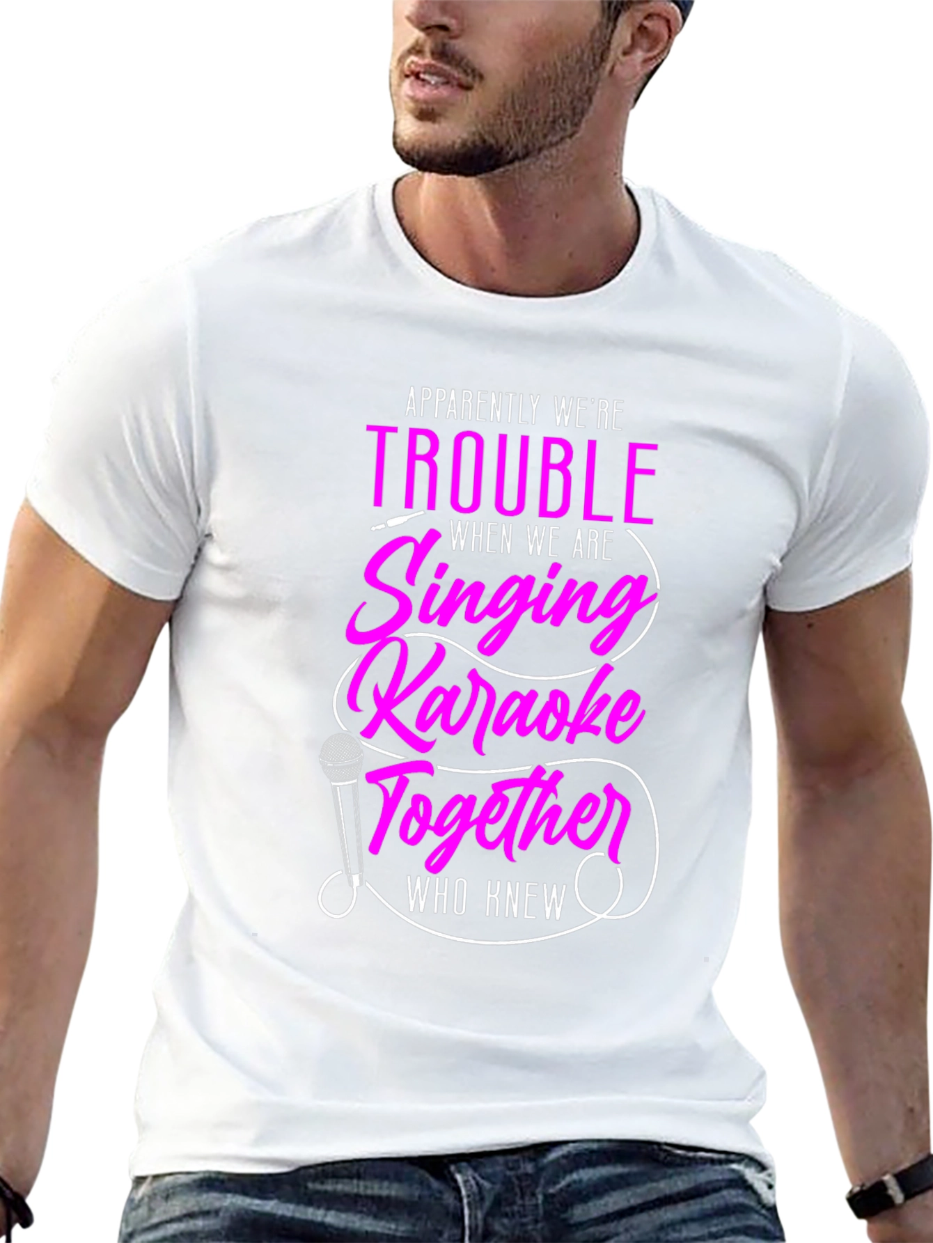 Karaoke Trouble Graphic Tee - Black
