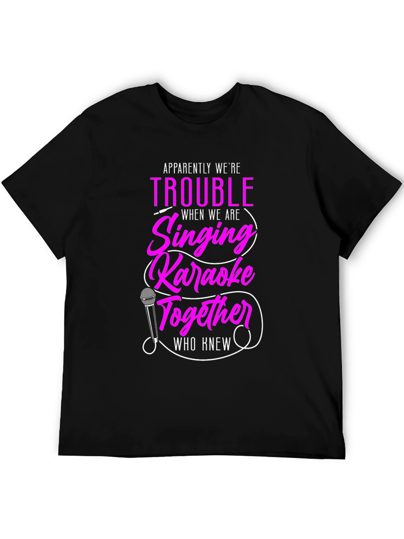 Karaoke Trouble Graphic Tee - Black