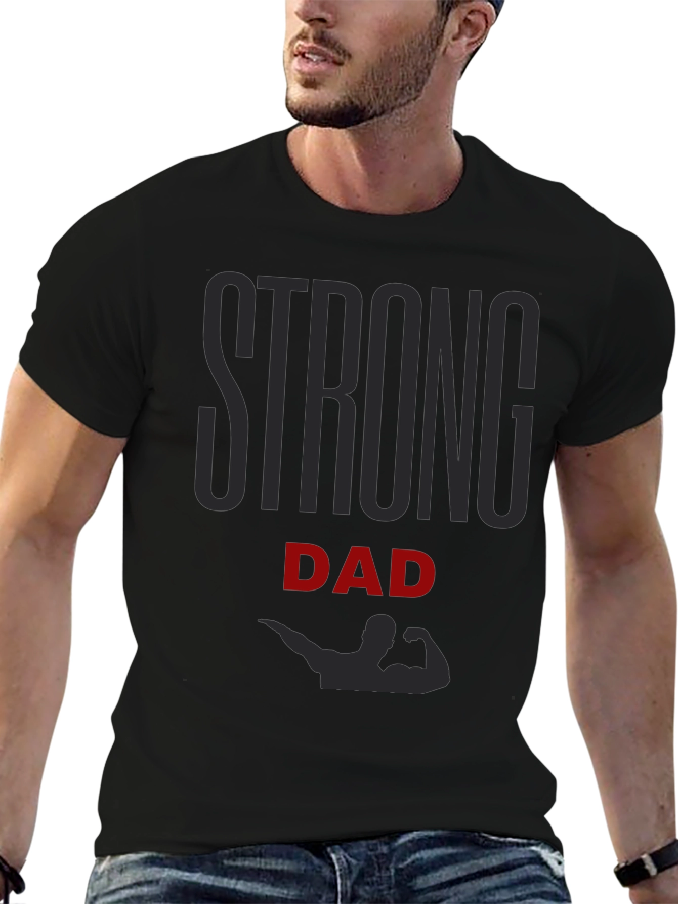 Strong Dad Graphic Tee - Black
